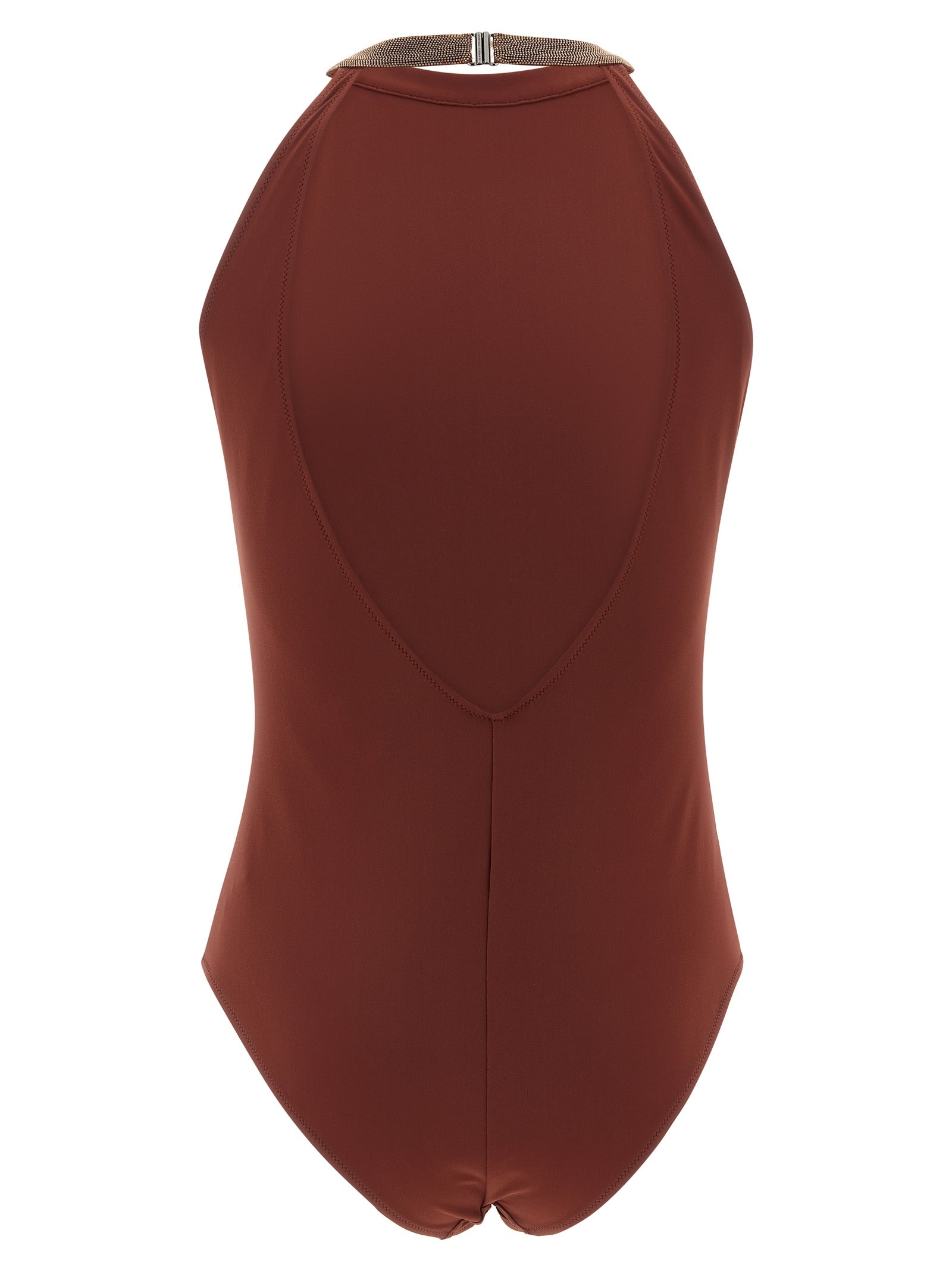 Brunello Cucinelli 'Precious Collar' One-Piece Swimsuit
