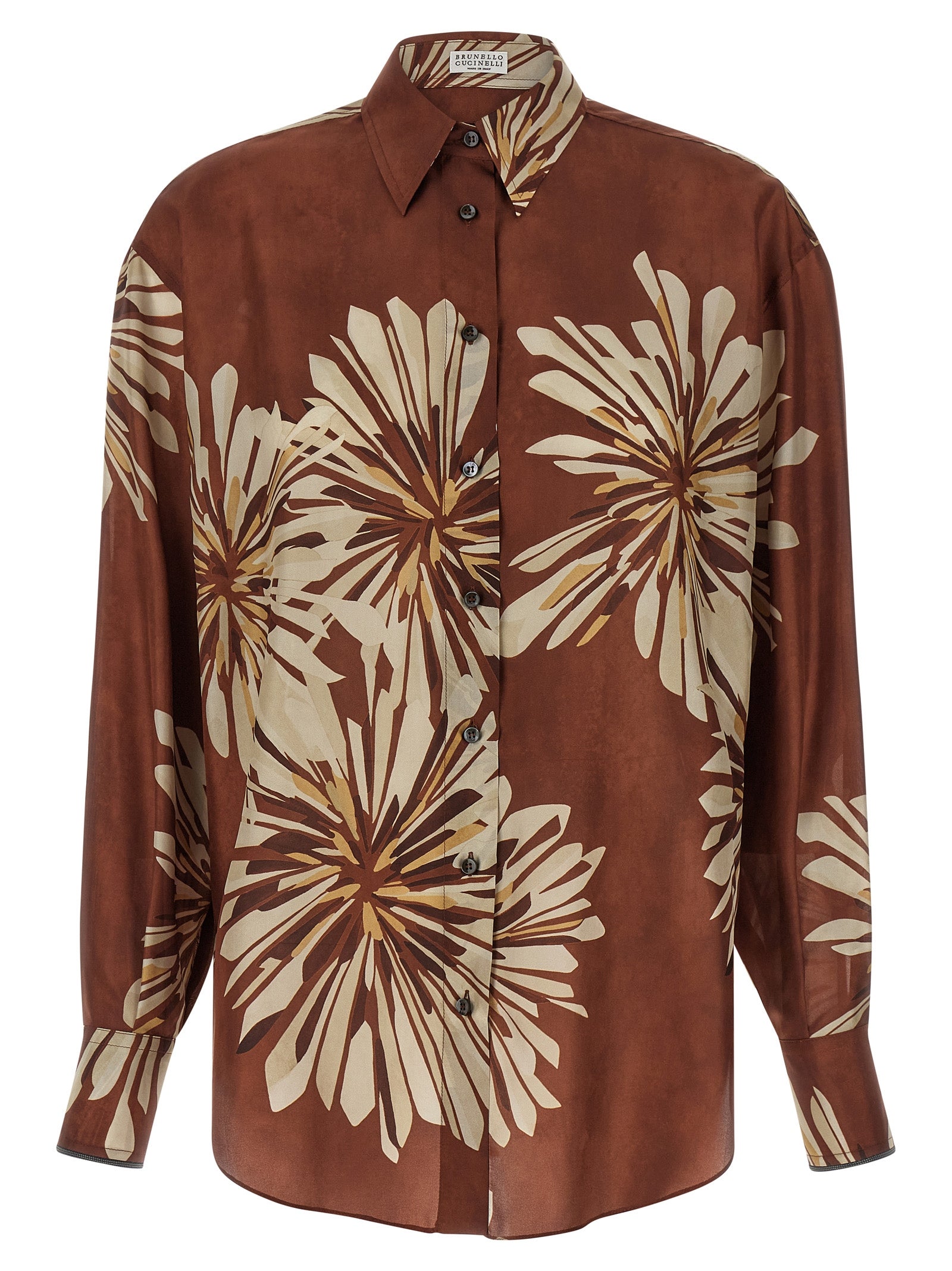Brunello Cucinelli Floral Patterned Shirt
