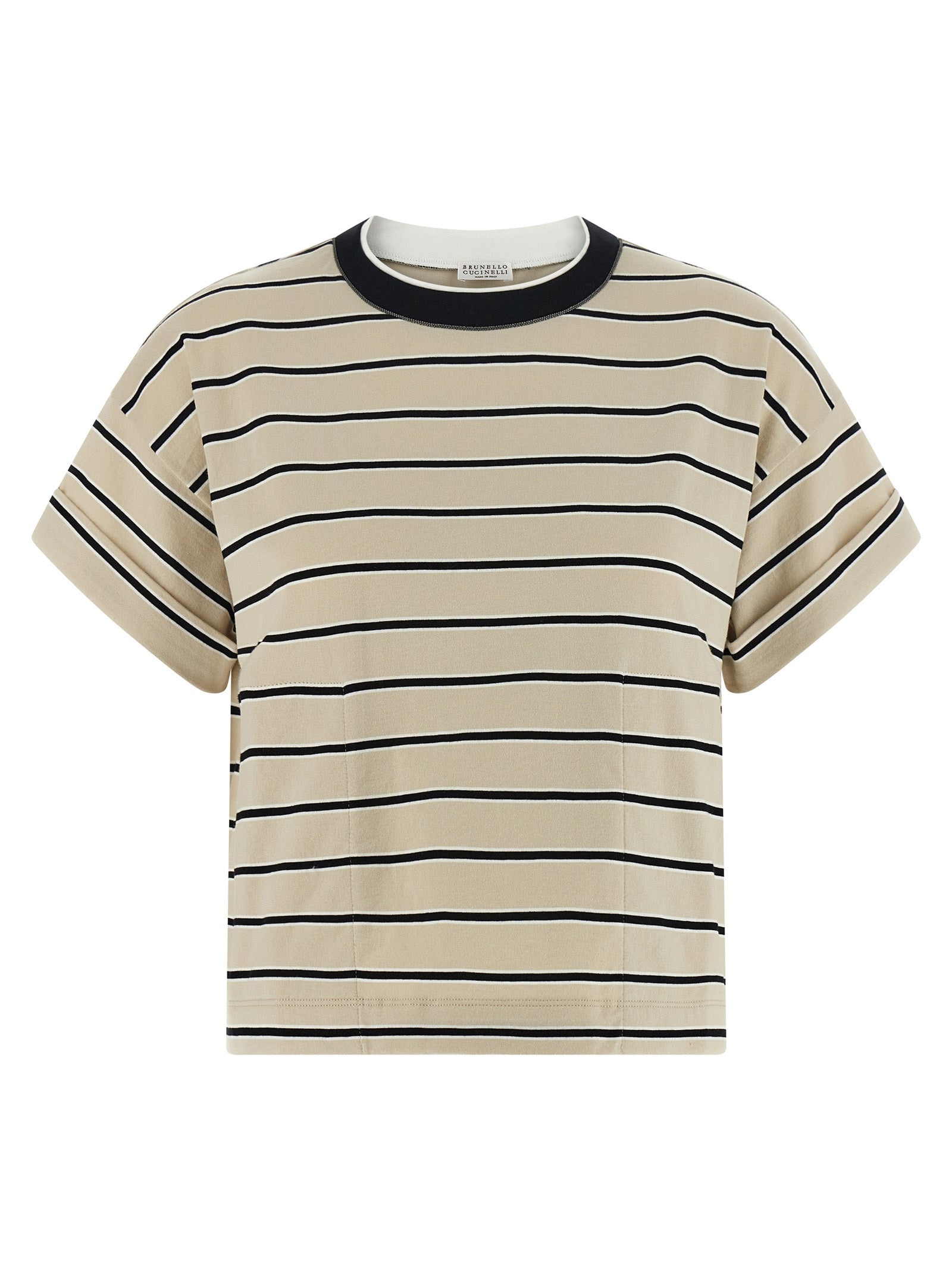 Brunello Cucinelli 'Shiny Trims' T-Shirt