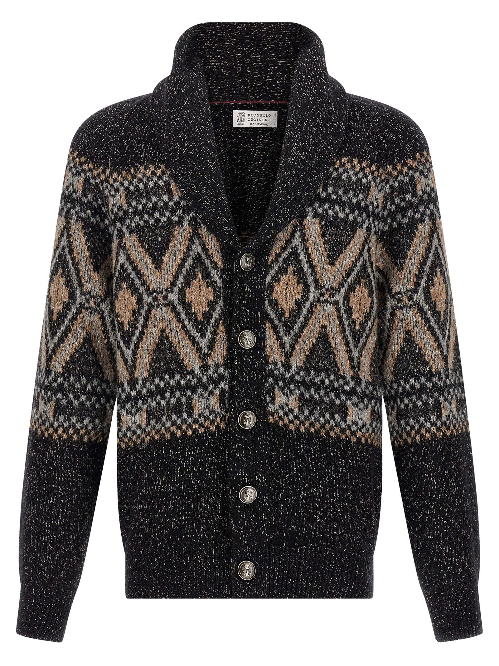 Brunello Cucinelli Geometric Jacquard Cardigan