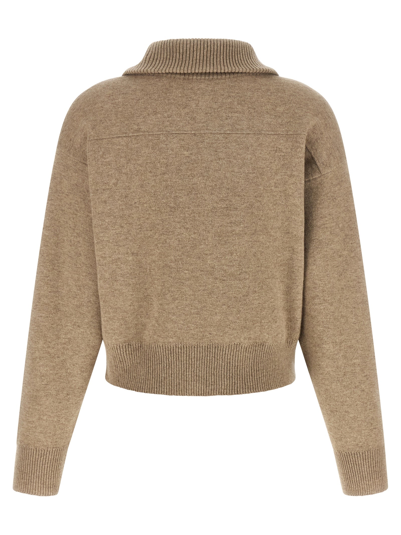 Brunello Cucinelli 'Shiny Zipper Pull' Wool Cardigan