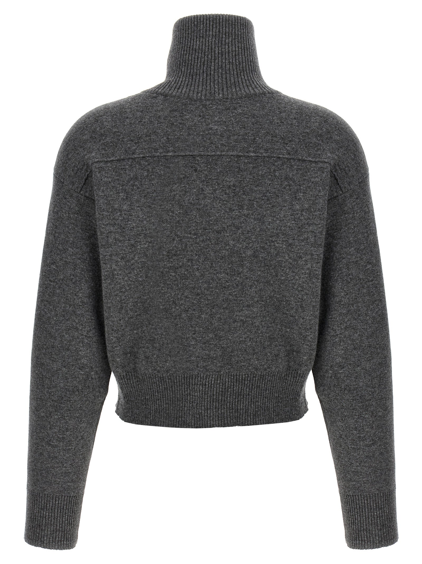 Brunello Cucinelli 'Shiny Zipper Pull' Wool Cardigan