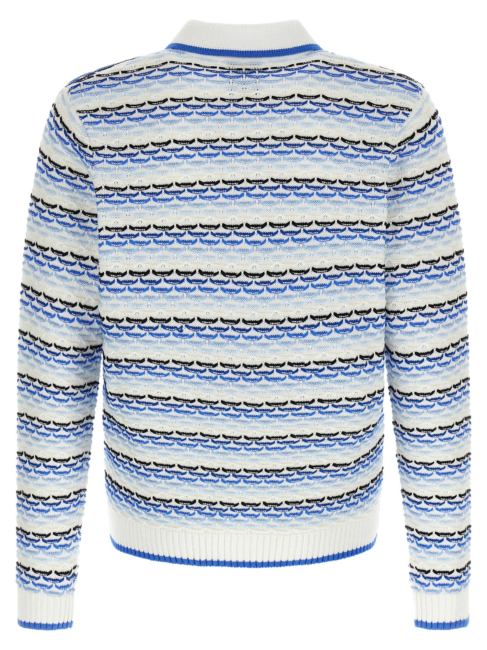 Casablanca 'Tuck Stitch Long Sleeve' Polo Shirt