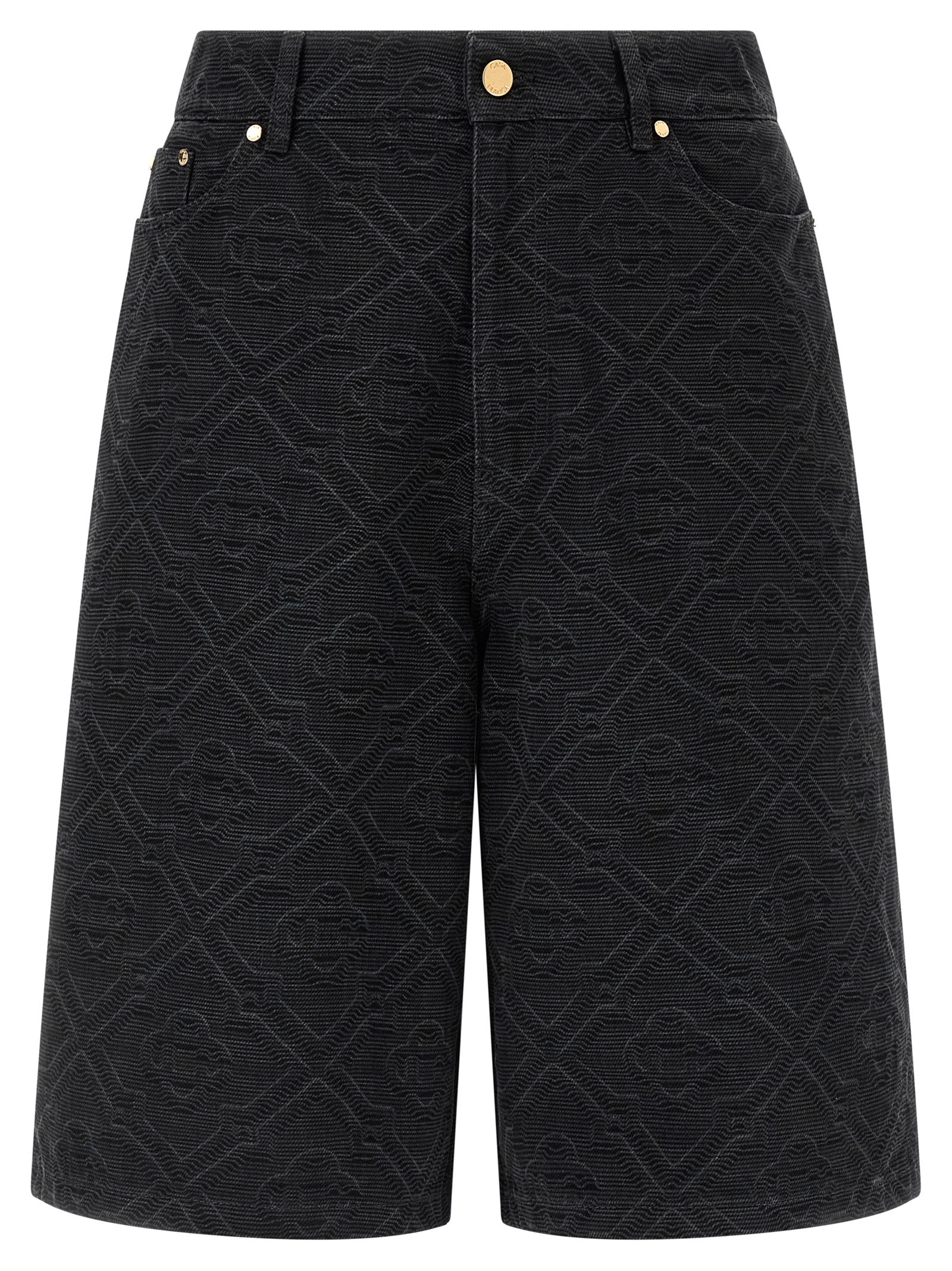 Casablanca 'Laser Monogram Denim' Bermuda Shorts