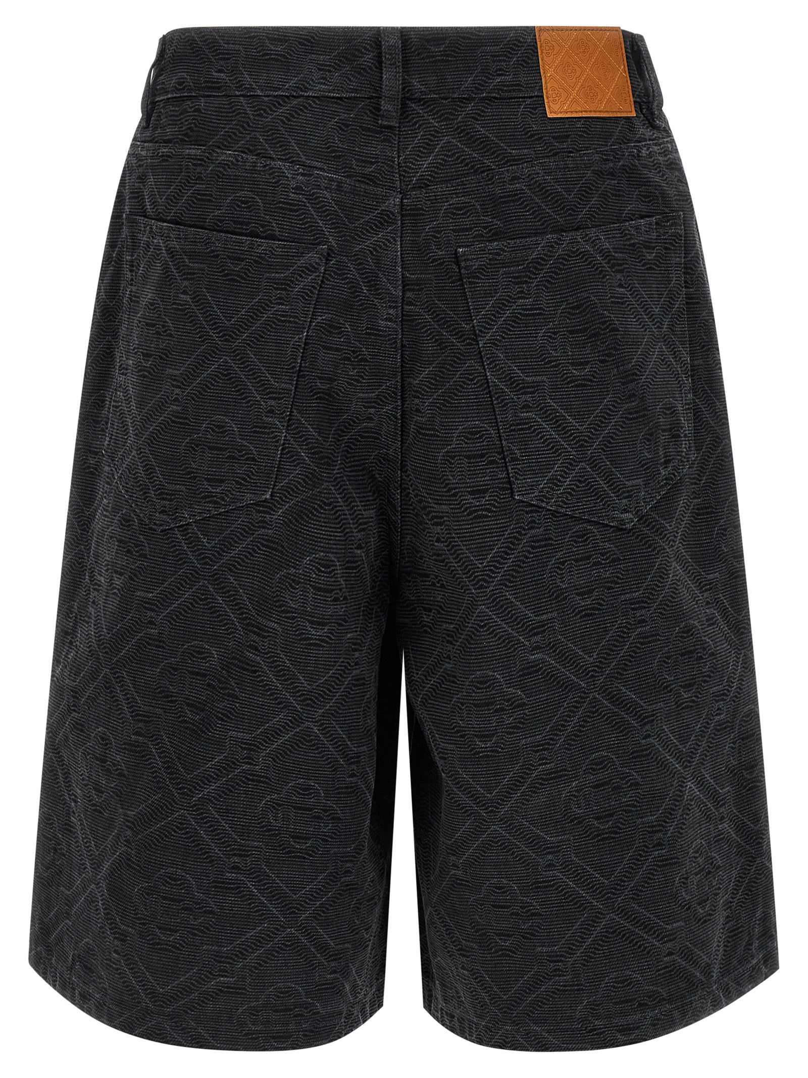 Casablanca 'Laser Monogram Denim' Bermuda Shorts
