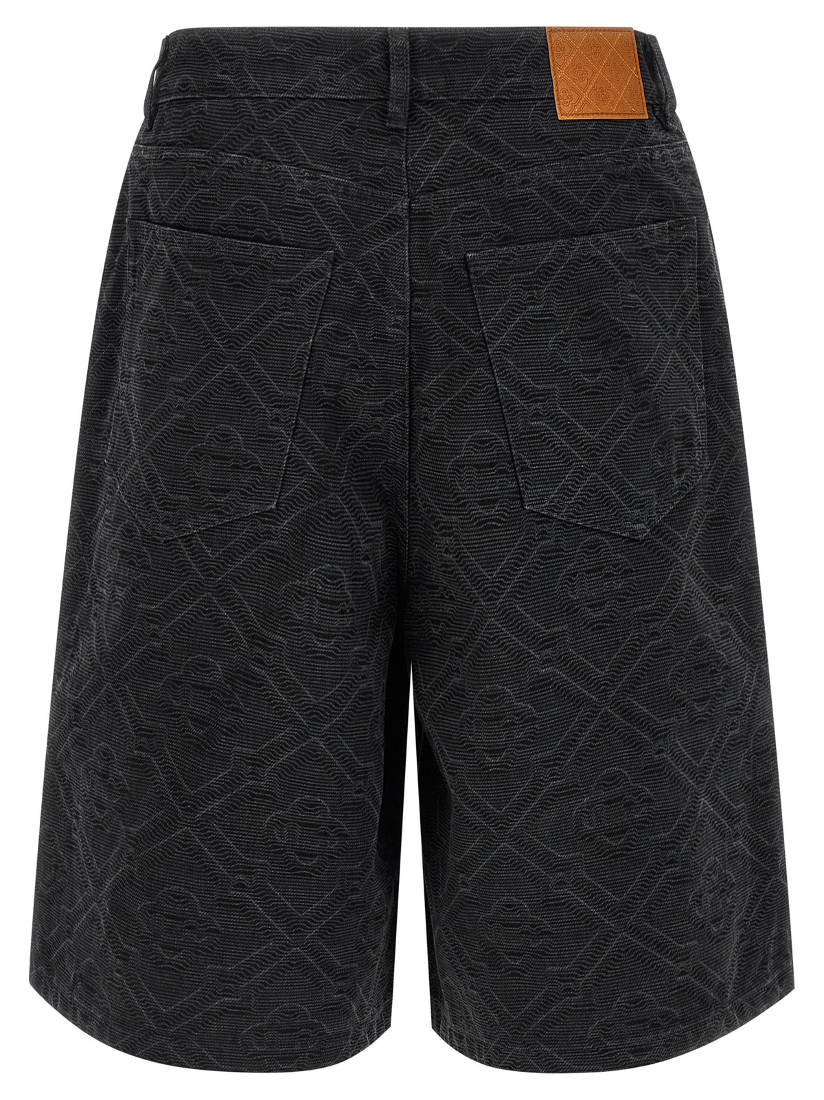Casablanca 'Laser Monogram Denim' Bermuda Shorts