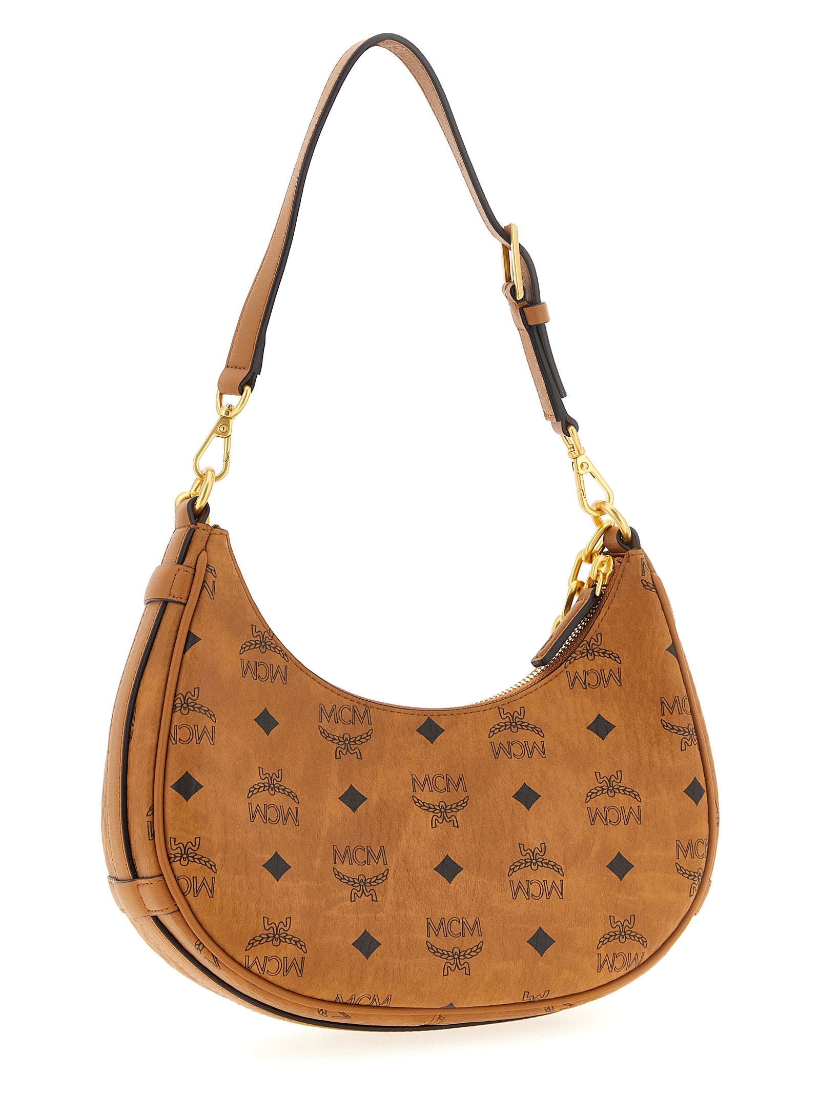 Mcm 'Aren Crescent Hobo' Shoulder Bag