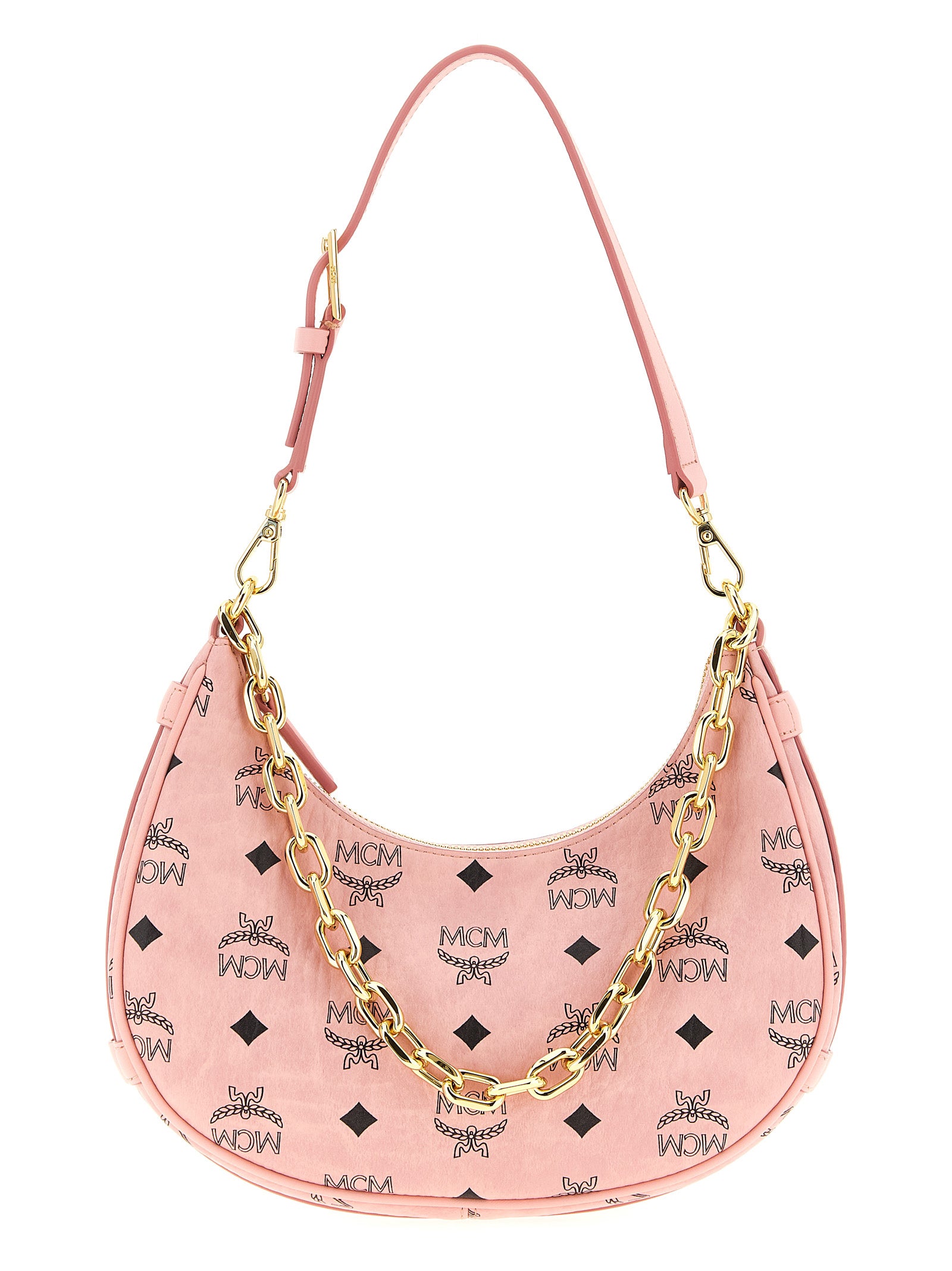 Mcm 'Aren Crescent Hobo' Shoulder Bag