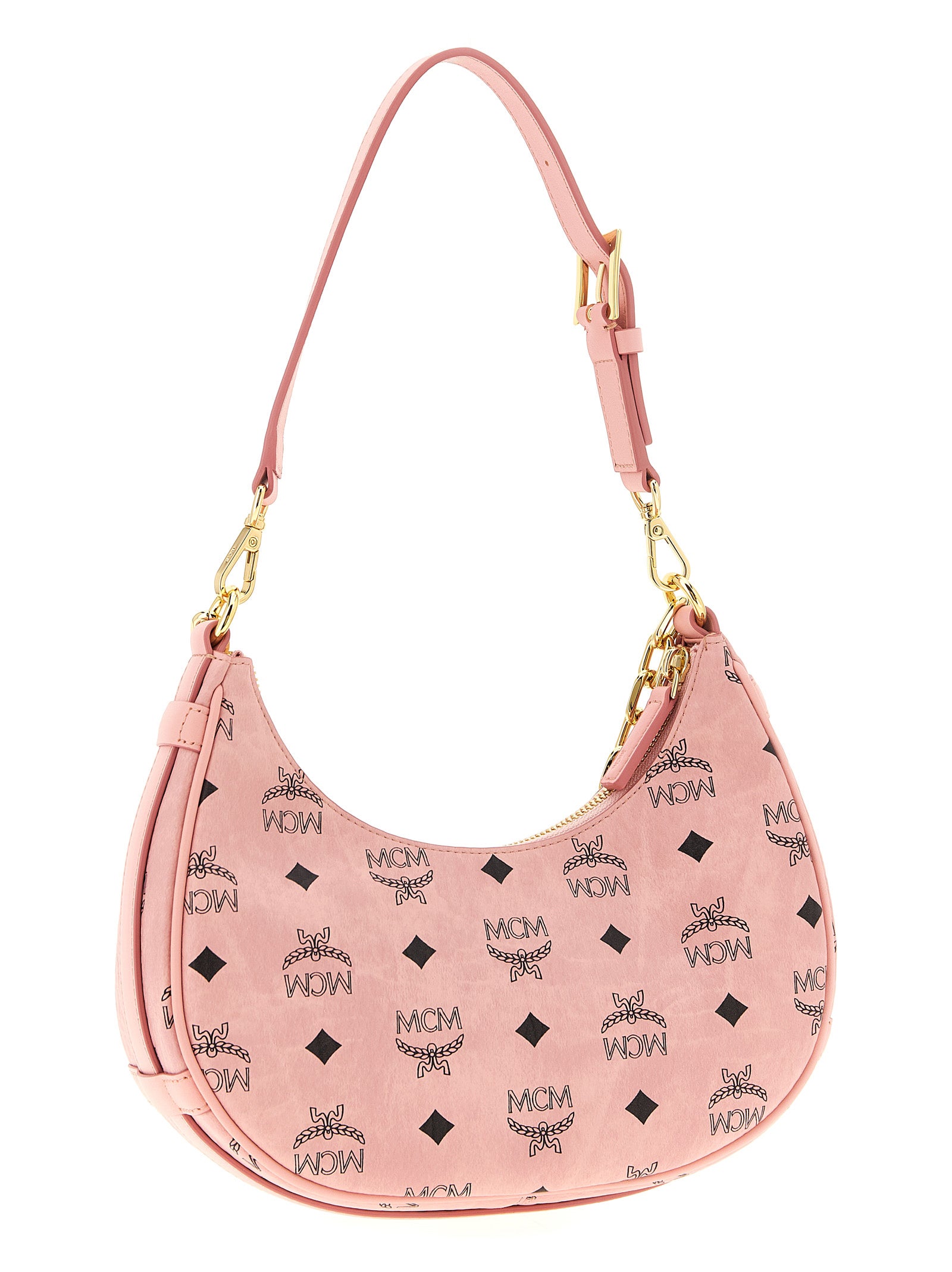Mcm 'Aren Crescent Hobo' Shoulder Bag