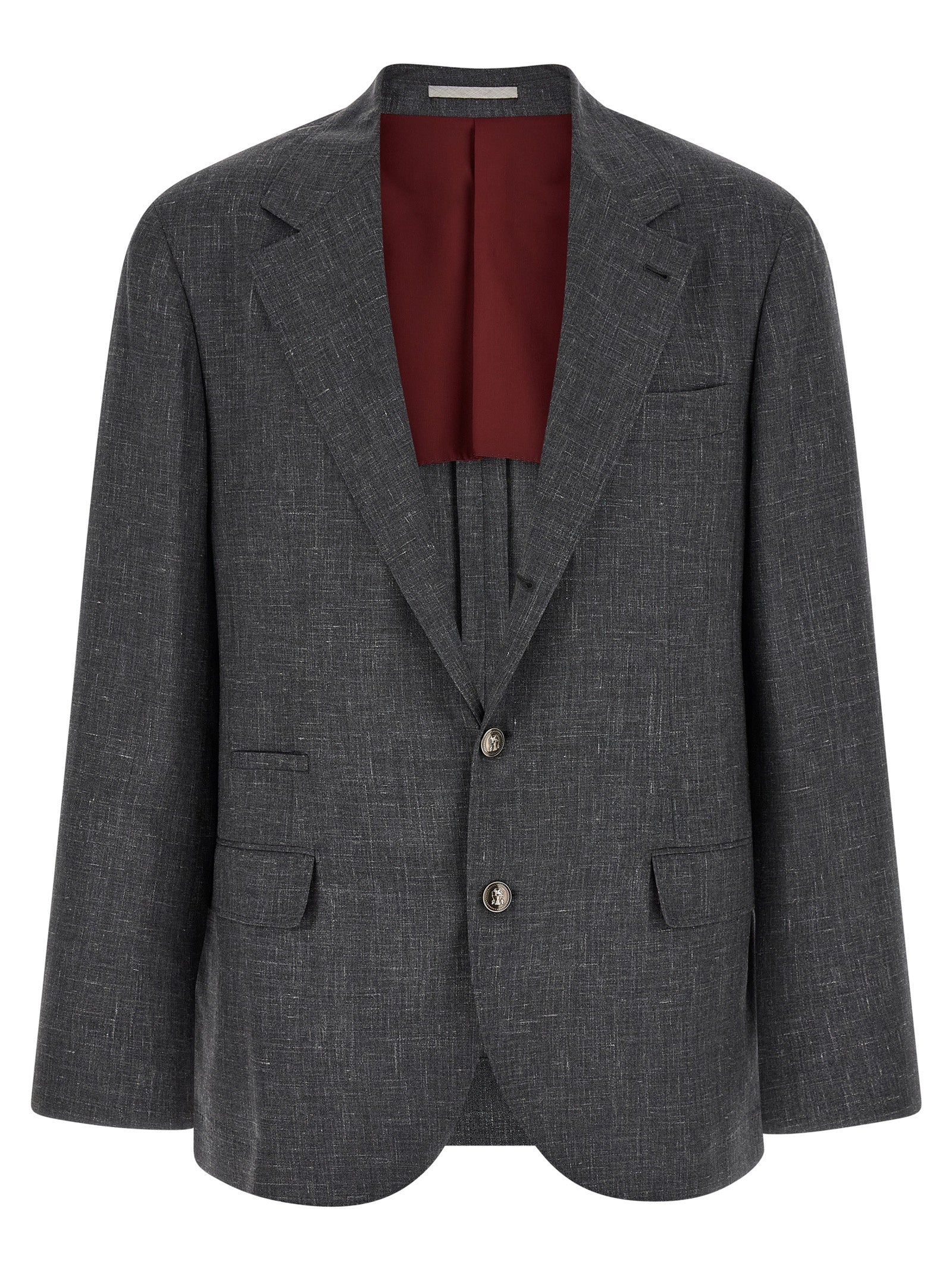 Brunello Cucinelli Blazer Flamed Canvas Blazer