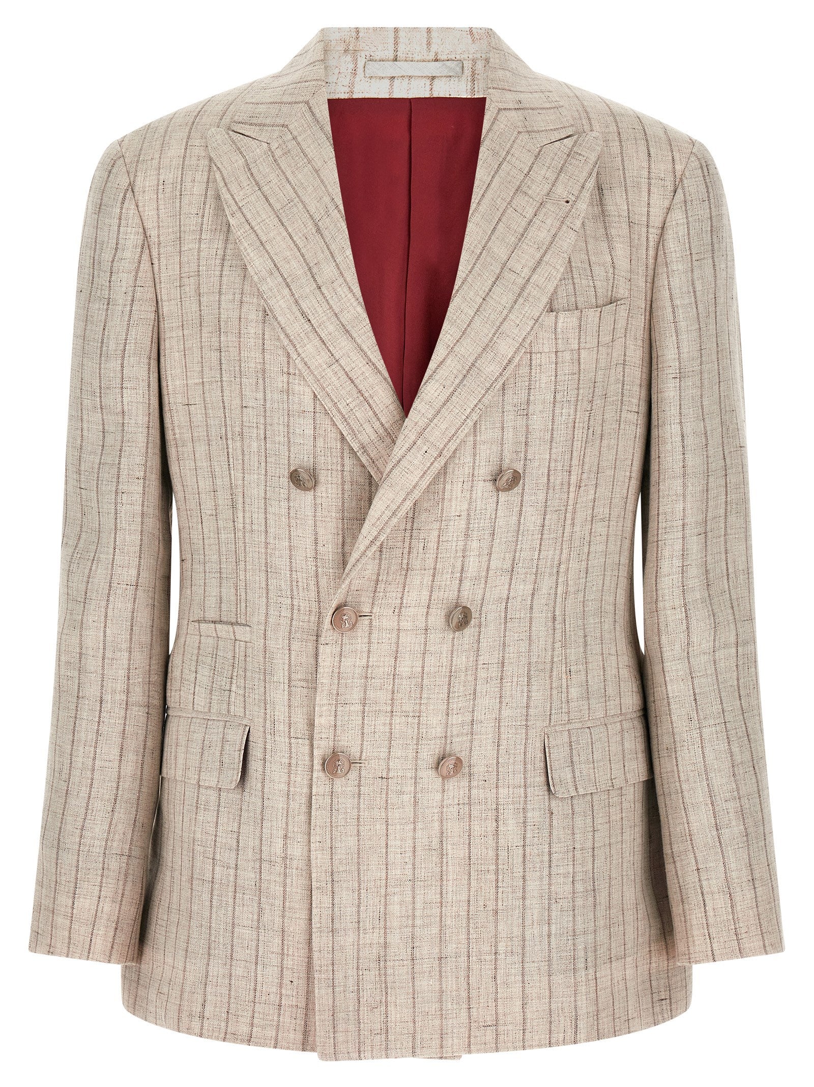 Brunello Cucinelli Pinstripe Twill Blazer