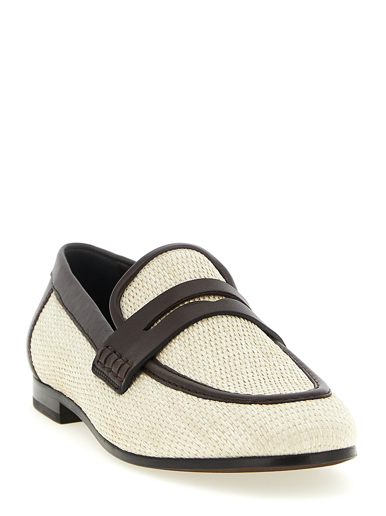 Brunello Cucinelli Raffia Loafers