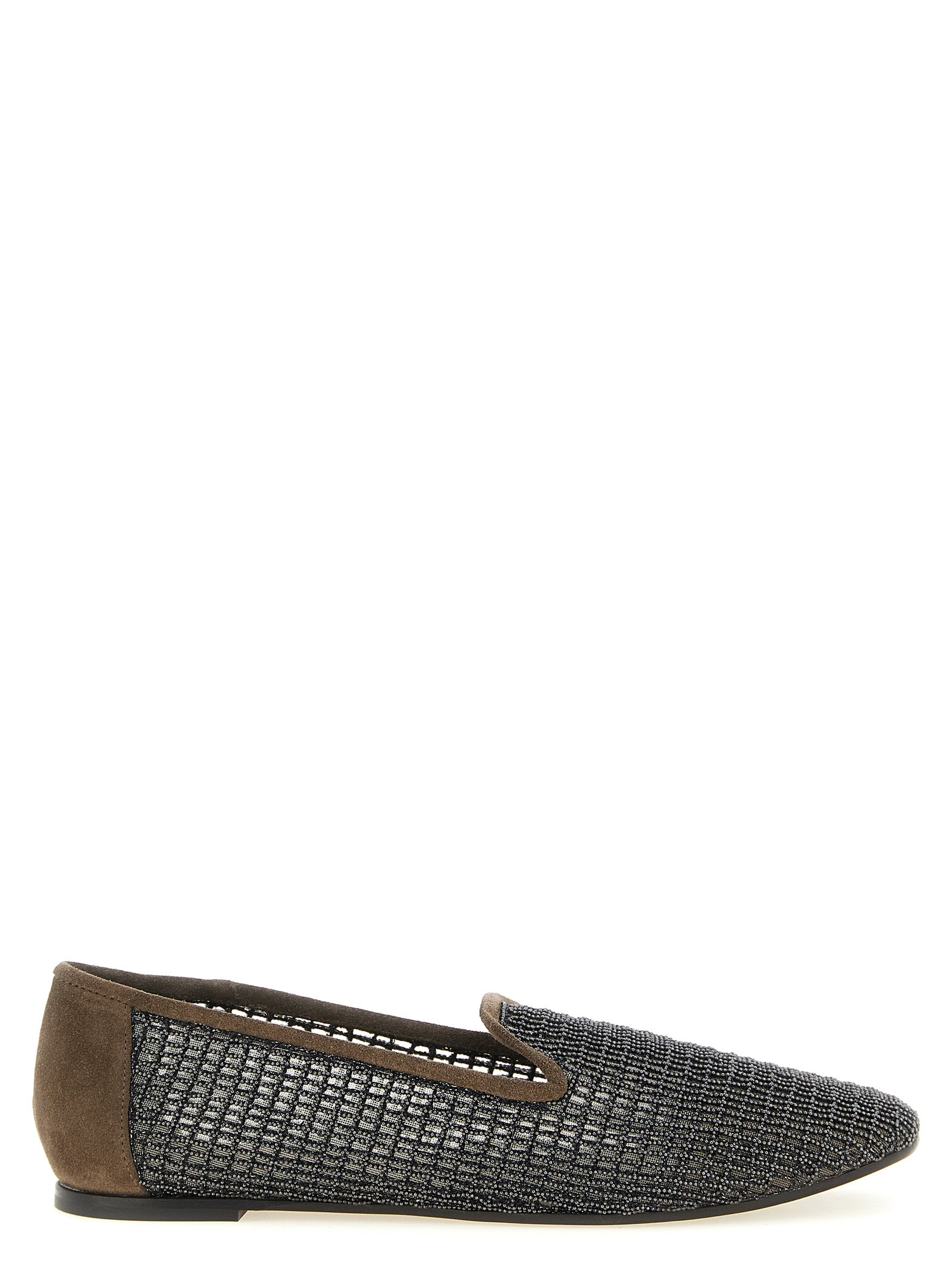 Brunello Cucinelli 'Embroidery' Mesh Loafers