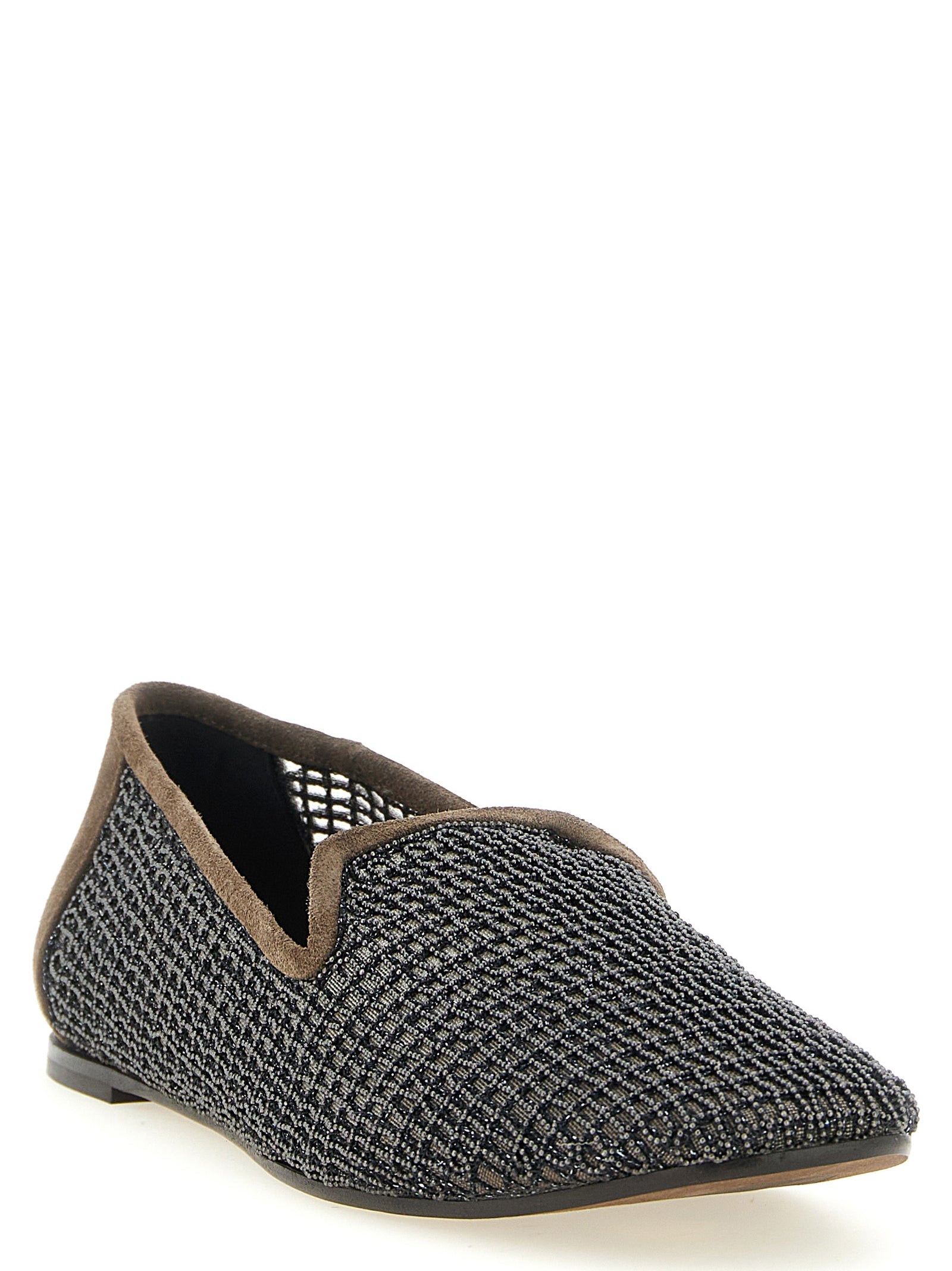 Brunello Cucinelli 'Embroidery' Mesh Loafers