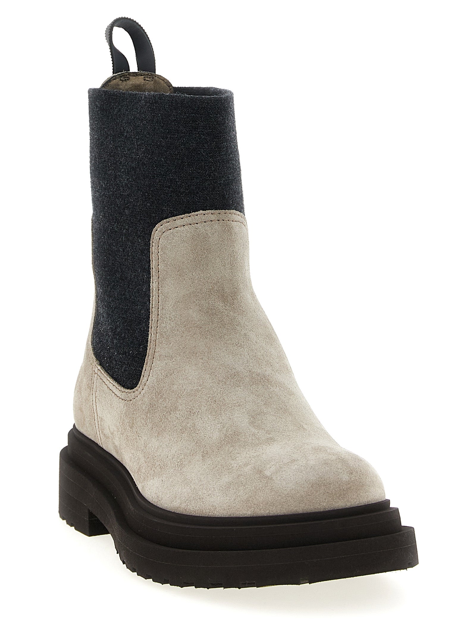 Brunello Cucinelli Precious Loop Detail Ankle Boots