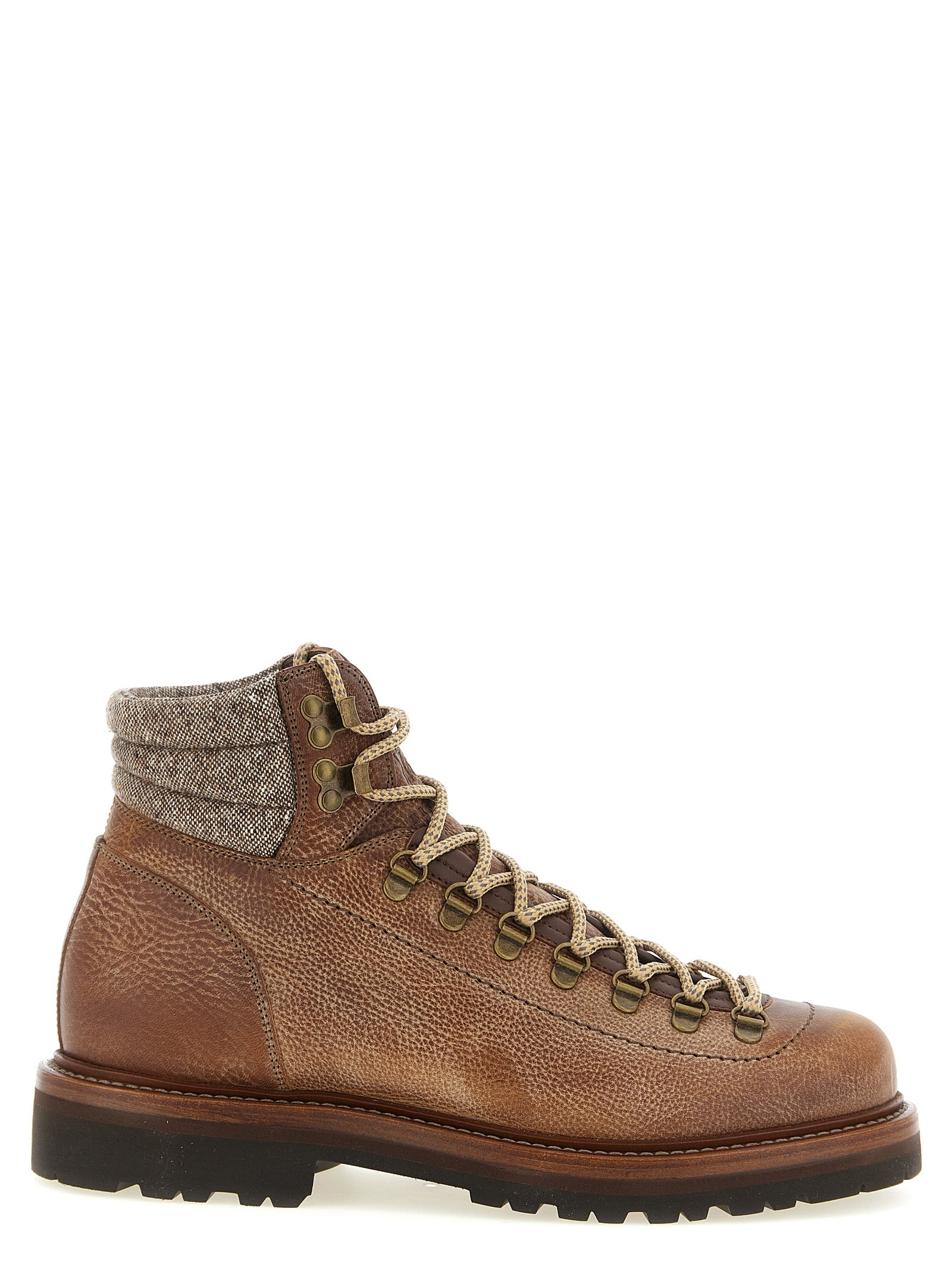 Brunello Cucinelli 'Mountain Boot' Lace-Up Ankle Boots