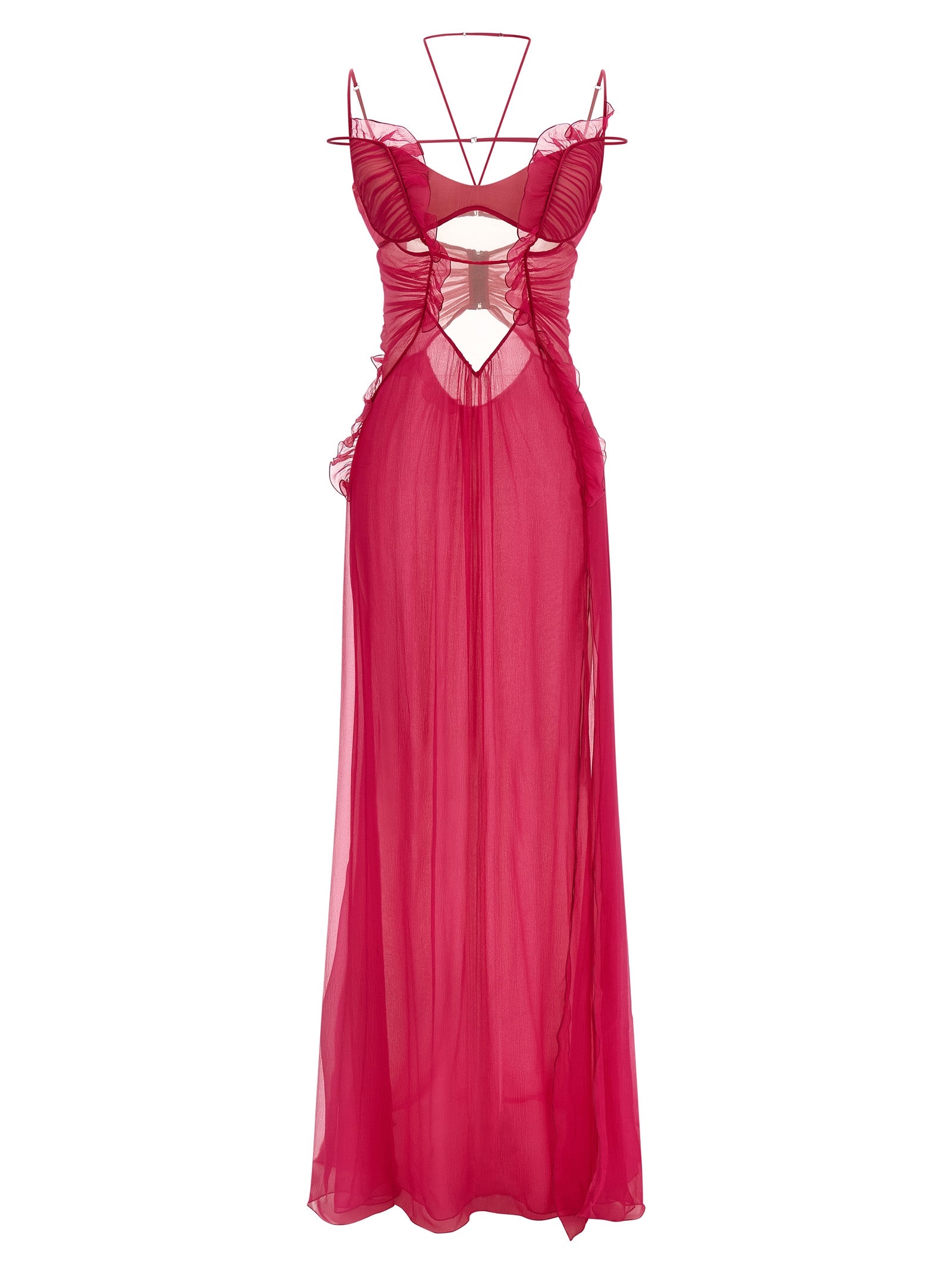 Nensi Dojaka 'Frilled Gown With Cutouts' Dress