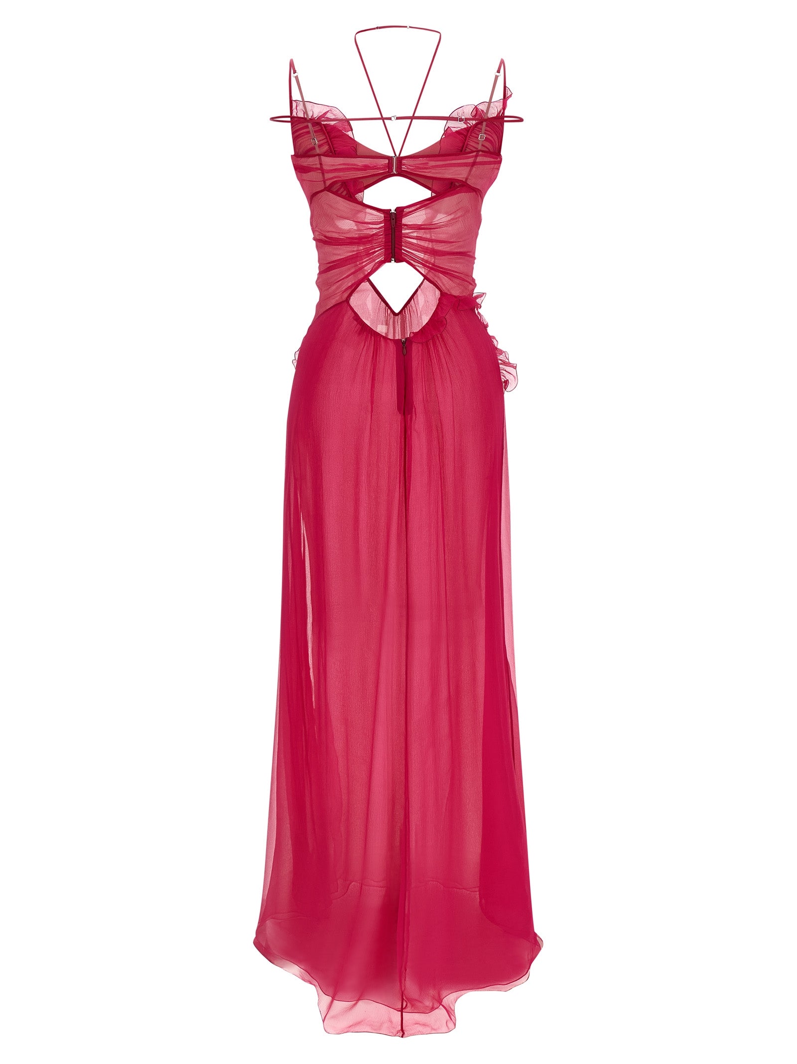 Nensi Dojaka 'Frilled Gown With Cutouts' Dress