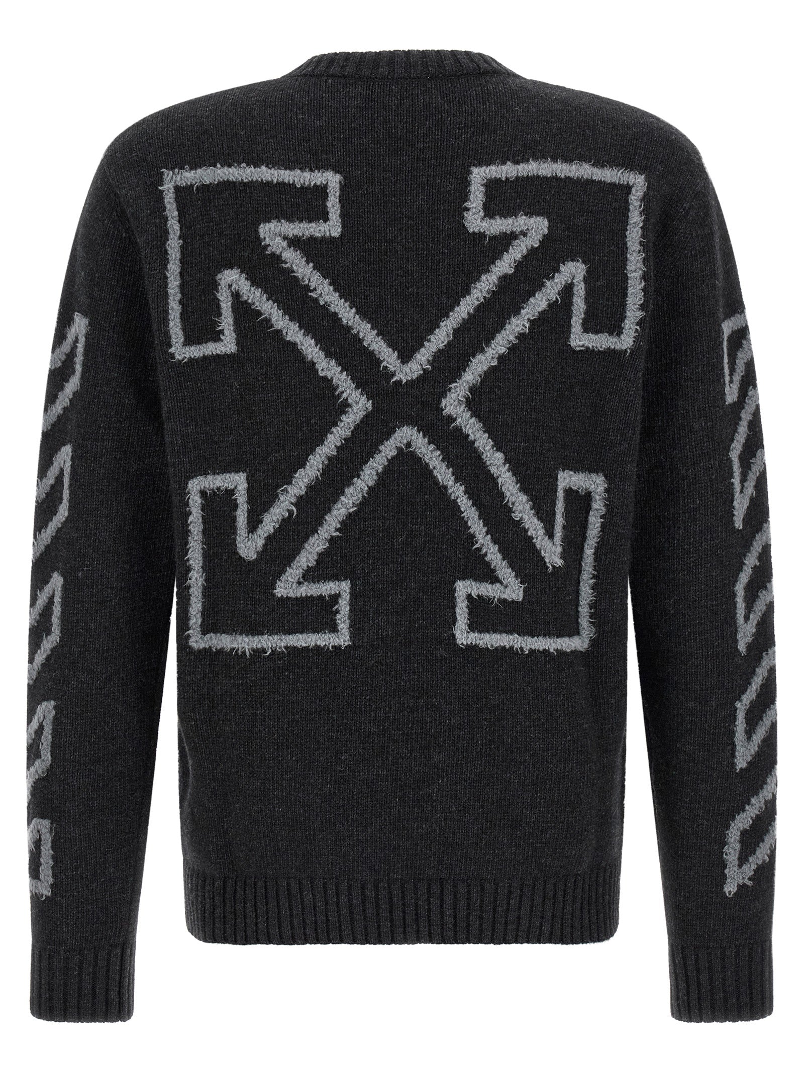 Off-White 'Diag Arrow Fuzzy' Sweater With Intarsia