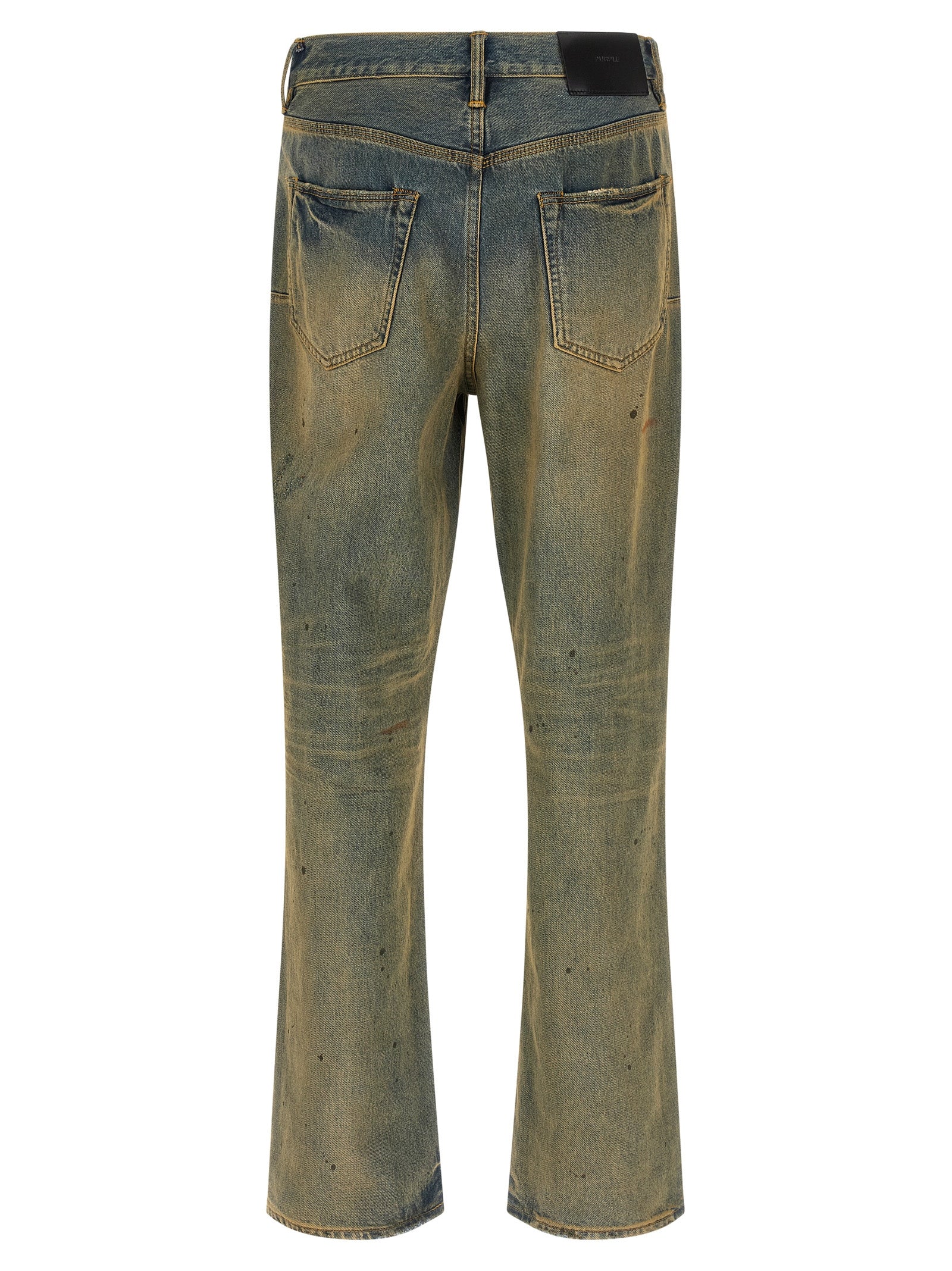 Purple 'P011 Dirty Oil Repair' Jeans
