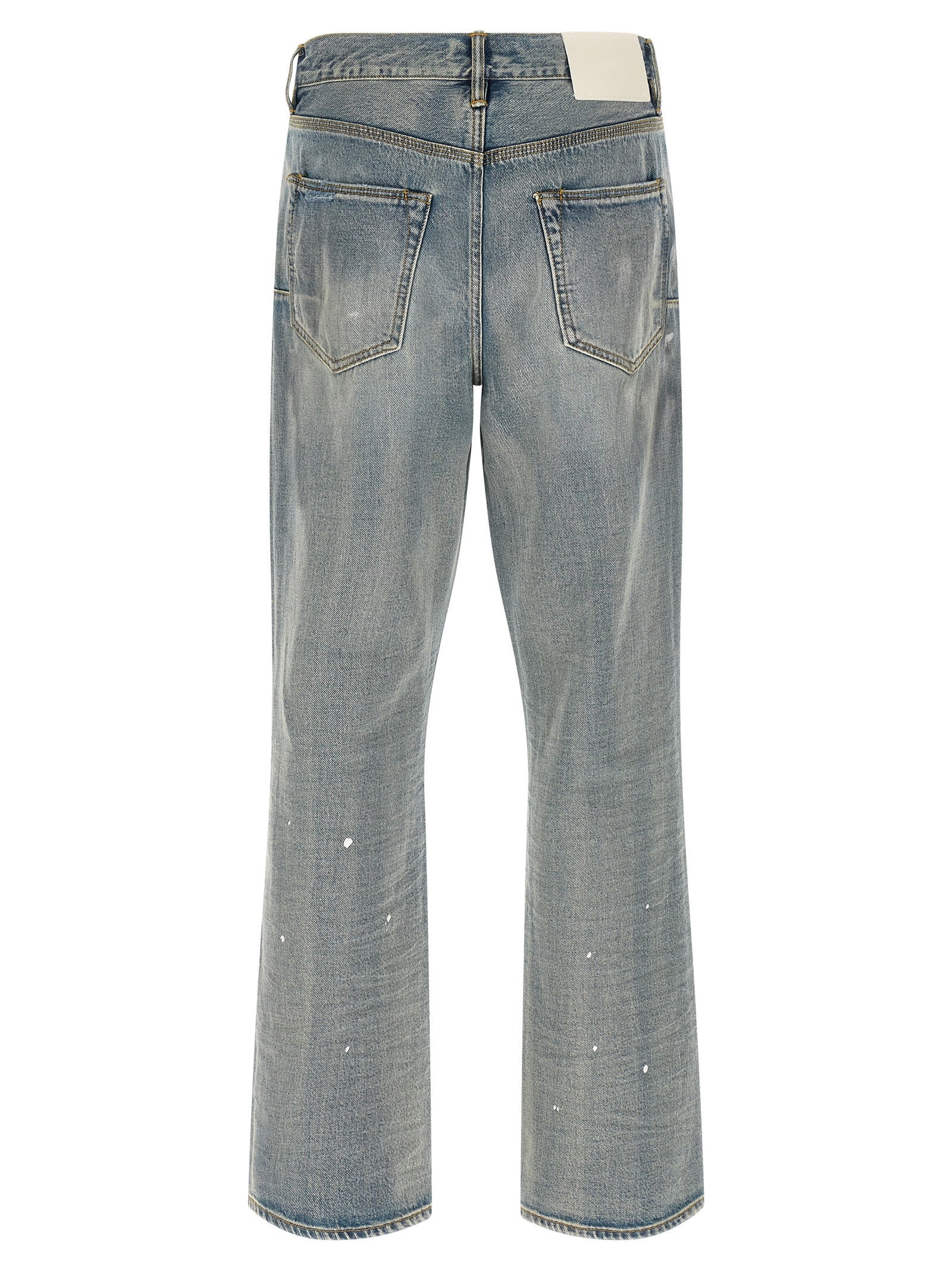 Purple 'P011 Vintage Slash Paint' Jeans