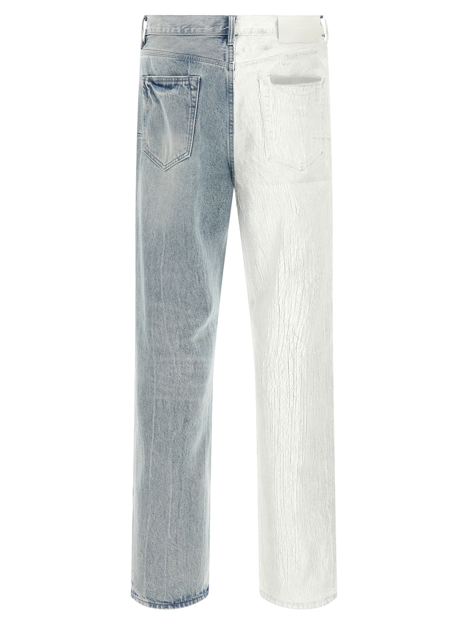 Purple 'Crackle Silver' Jeans