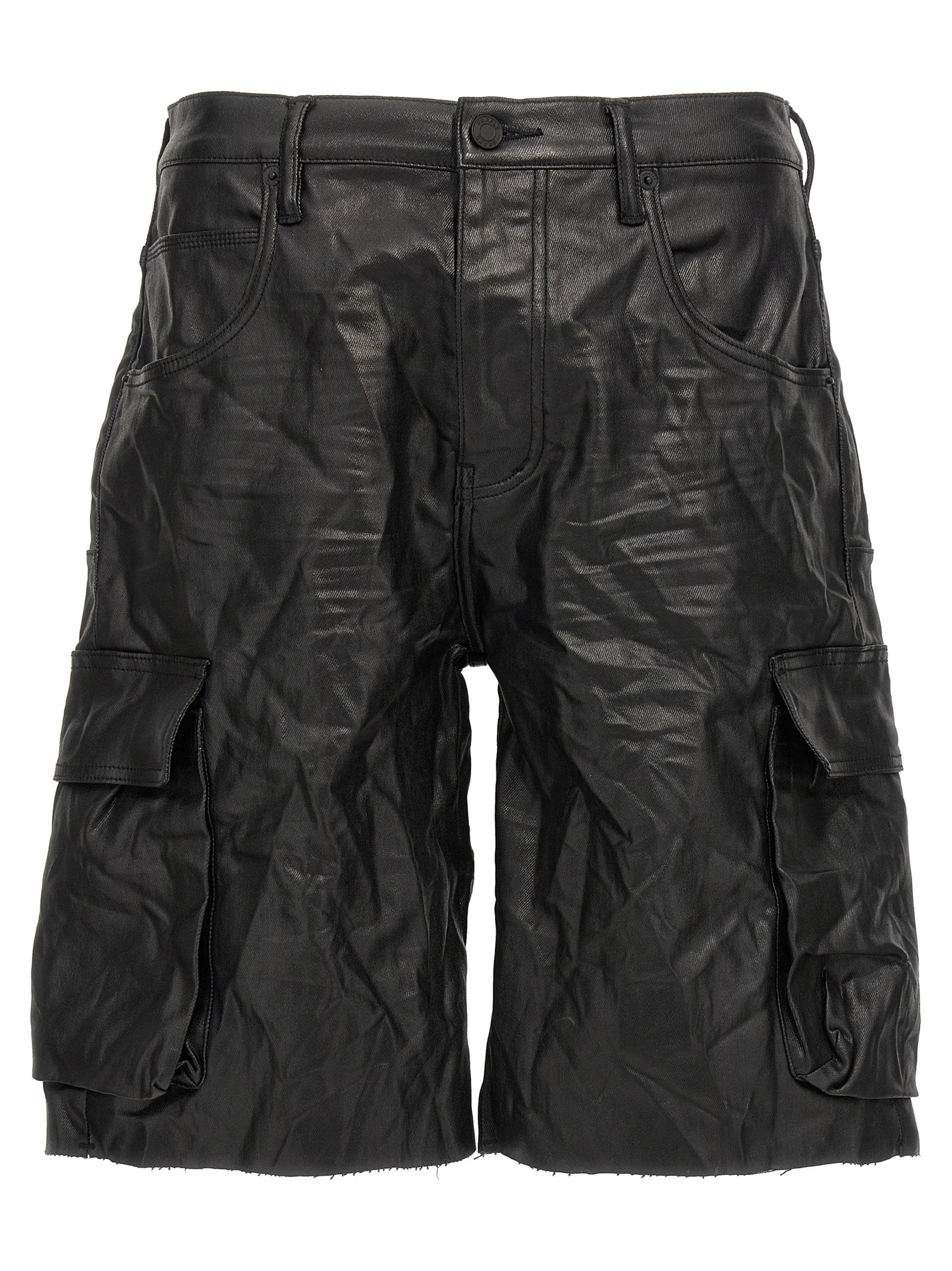 Purple 'High Shine Cargo' Bermuda Shorts