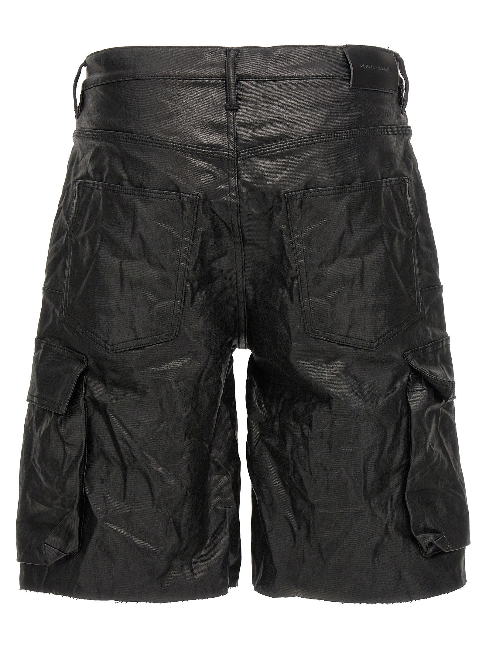 Purple 'High Shine Cargo' Bermuda Shorts