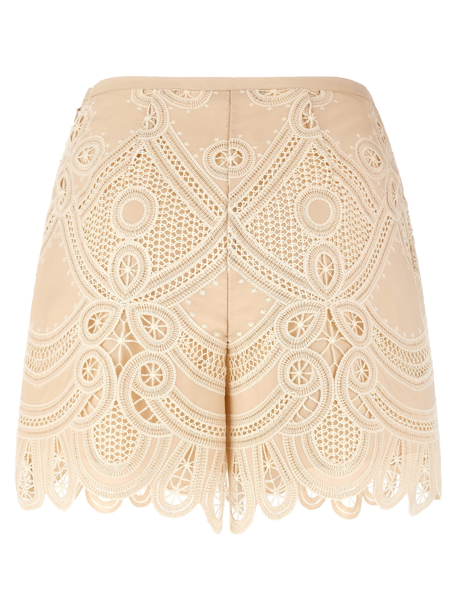 Elie Saab Macramé Embroidery Shorts