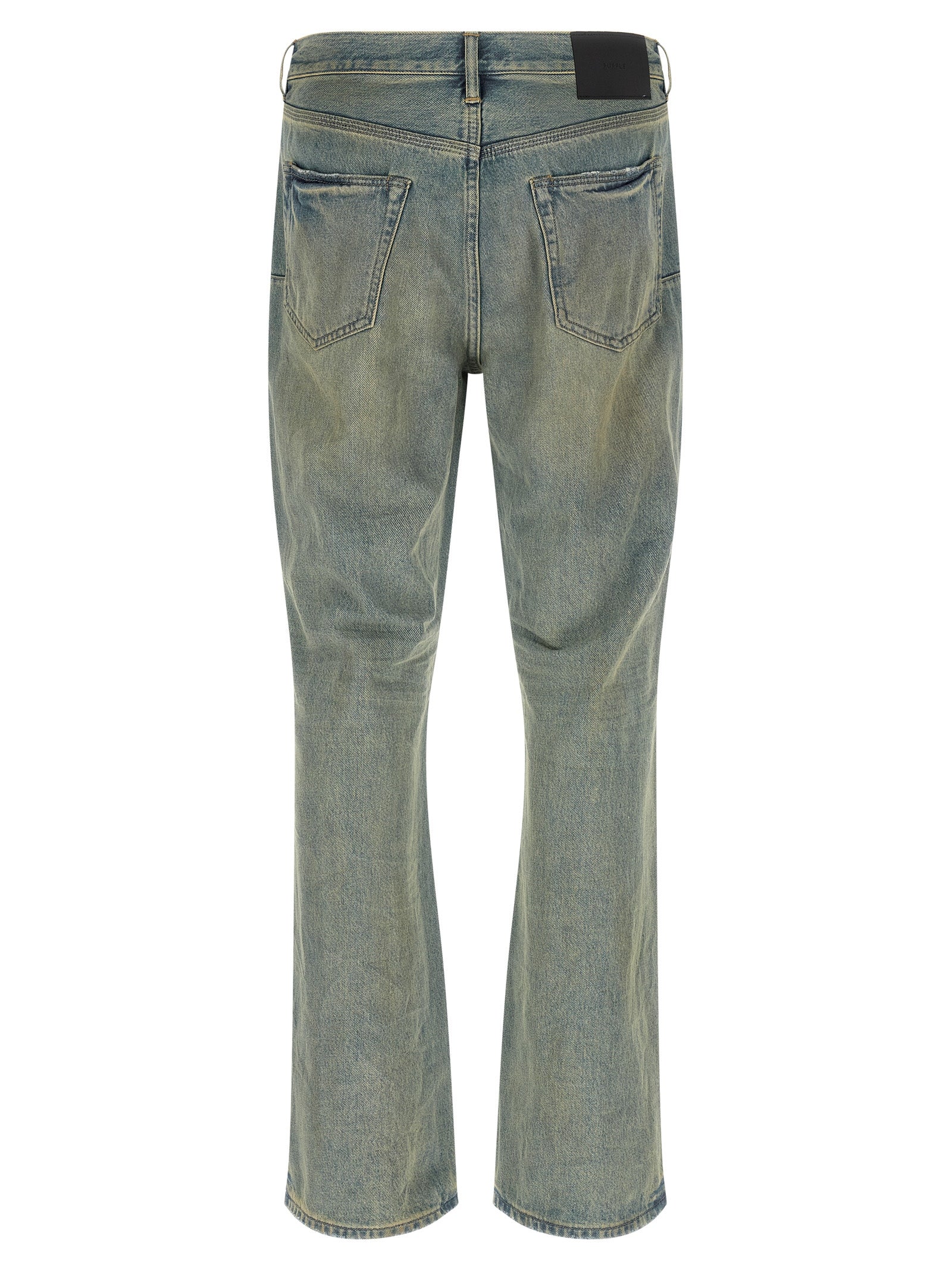 Purple 'P026 Dirty Fade Rip Boot' Jeans