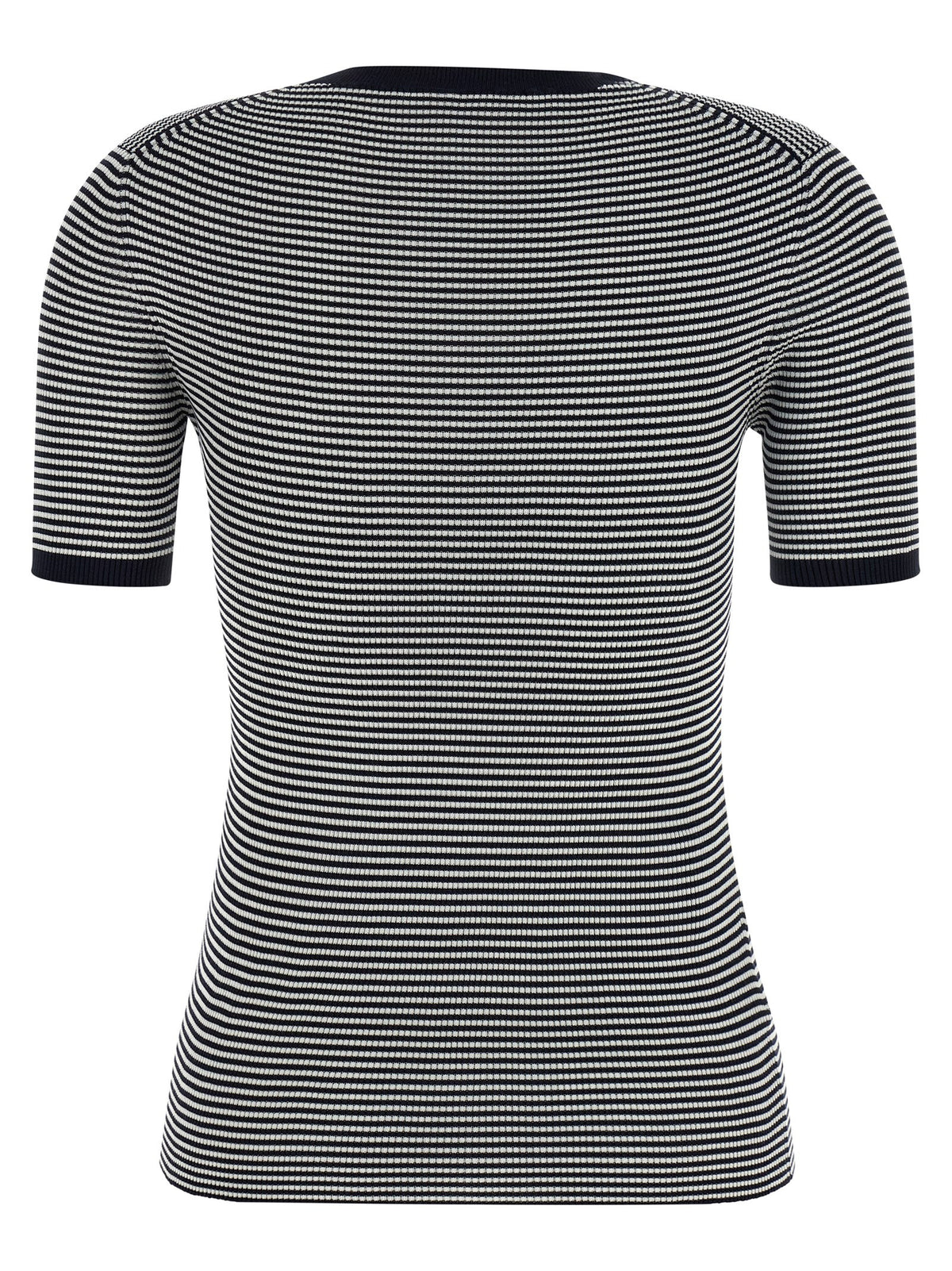 Prada Striped Silk T-Shirt