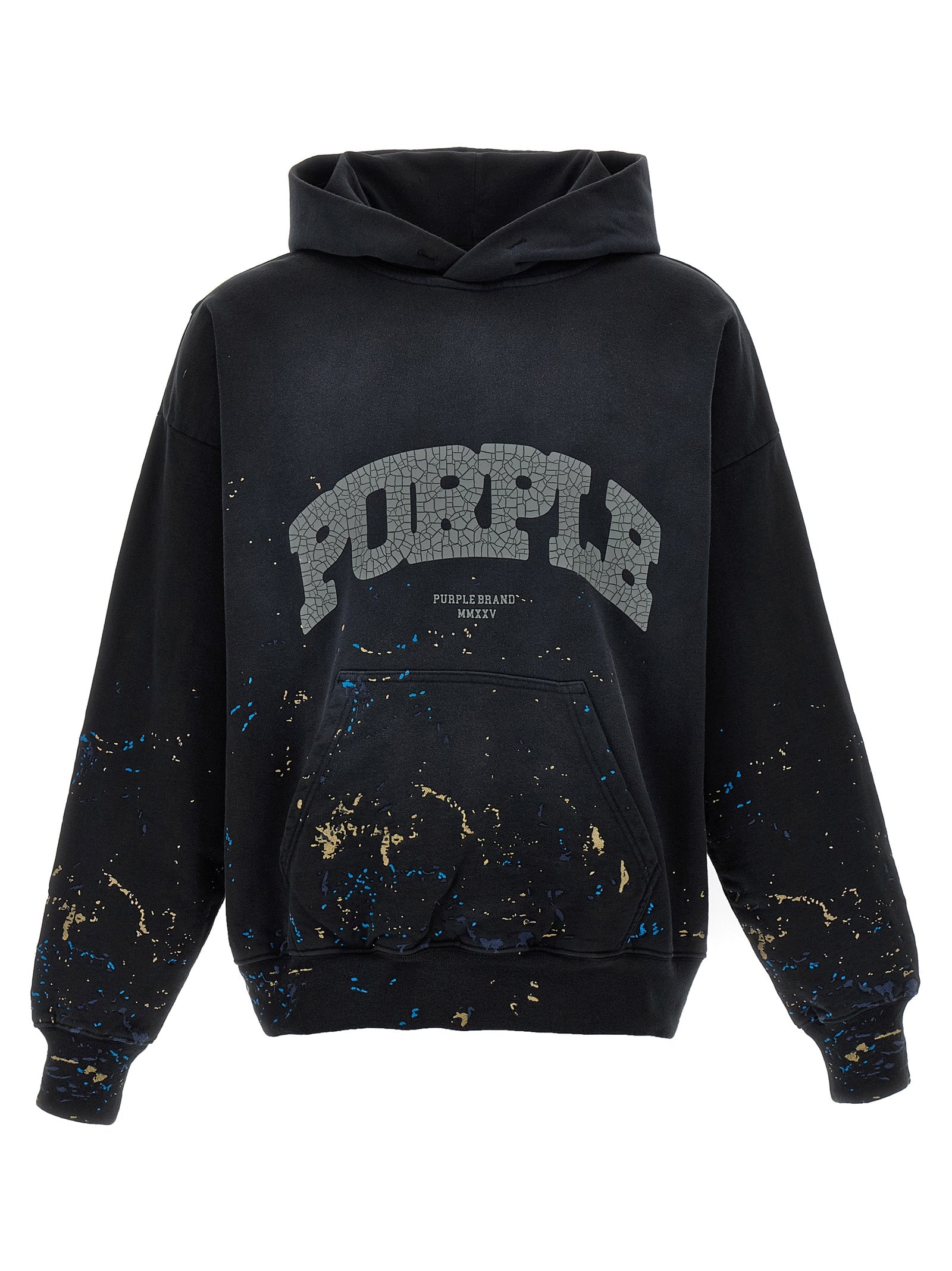 Purple Embroidery Hoodie