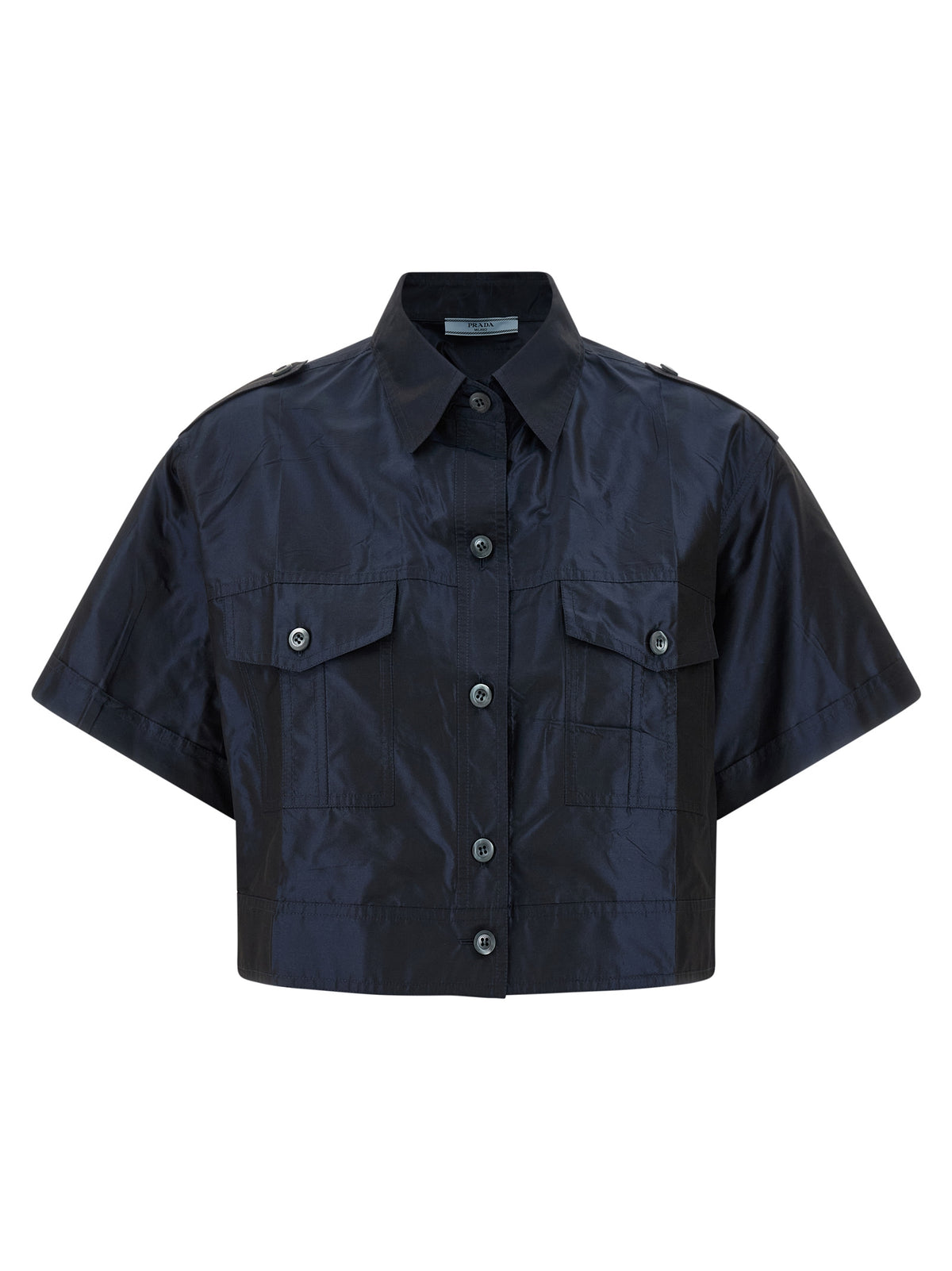 Prada Cropped Taffeta Shirt