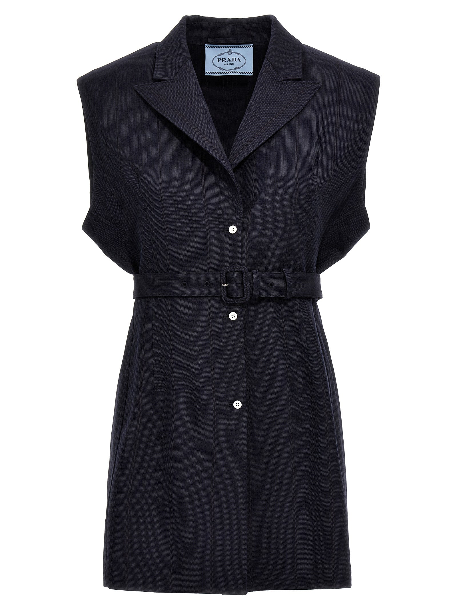 Prada Belt Wool Vest