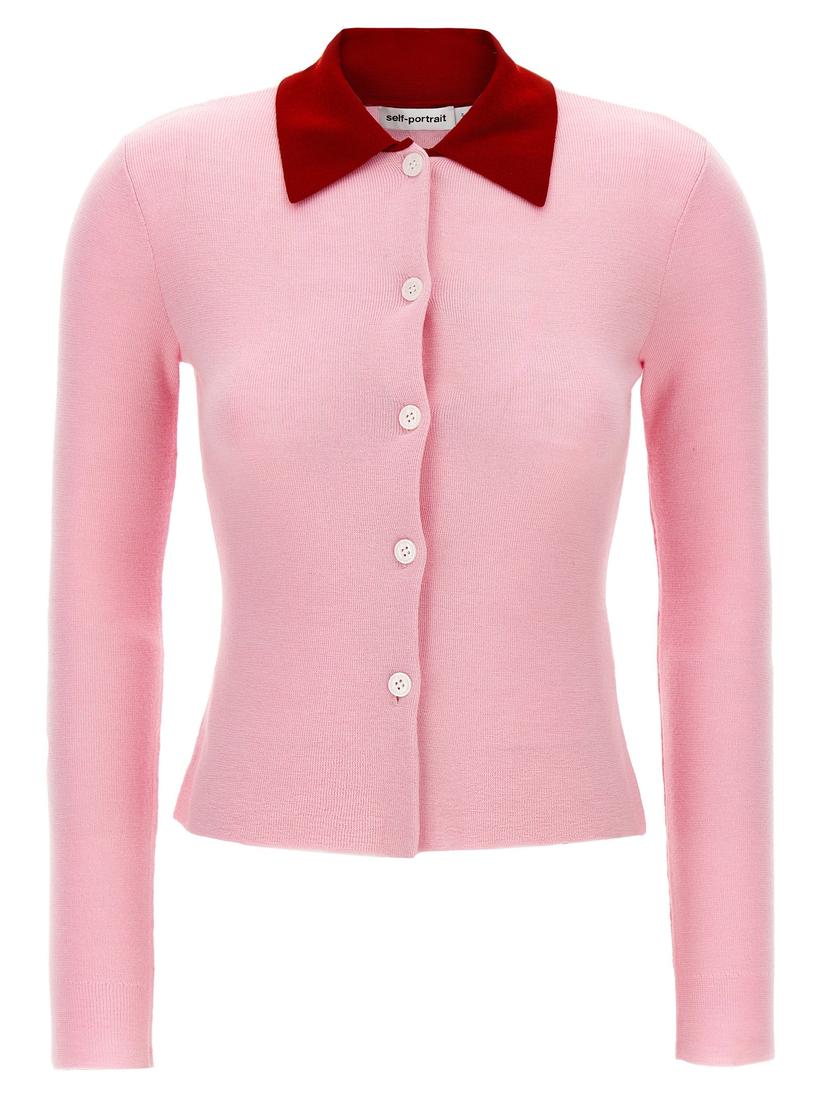 Self Portrait 'Pink Merino Wool' Cardigan