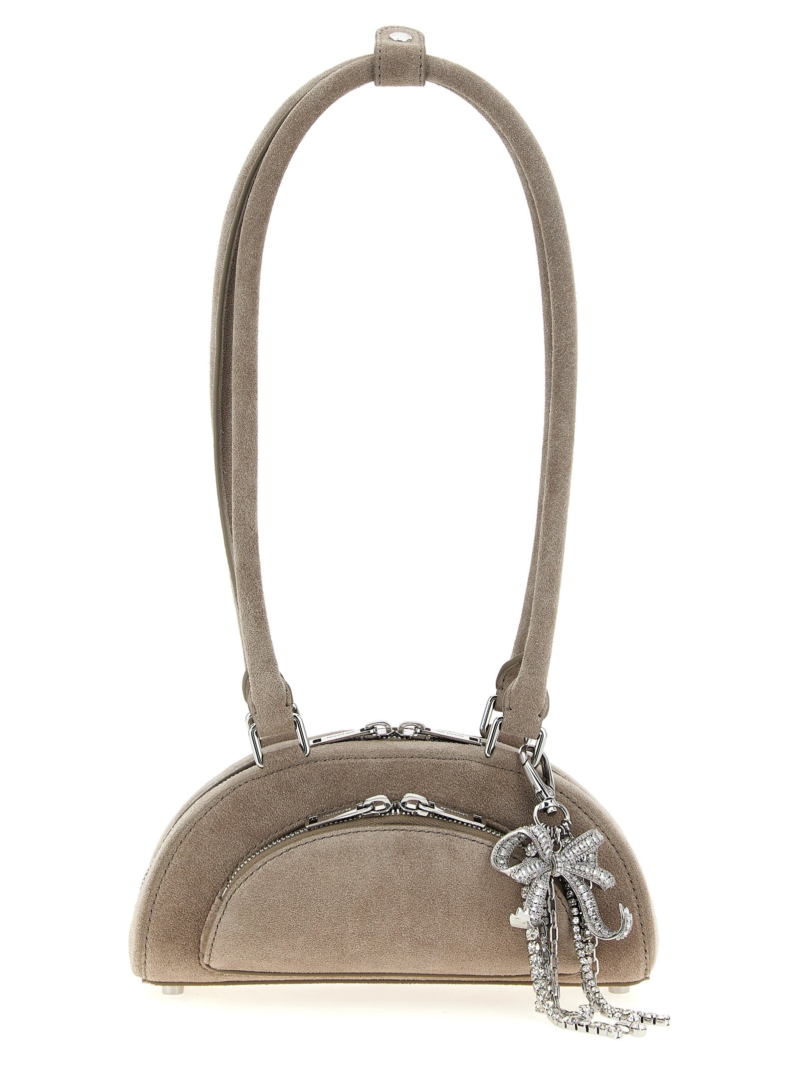 Self Portrait 'Suede Mini With Charm' Shoulder Bag