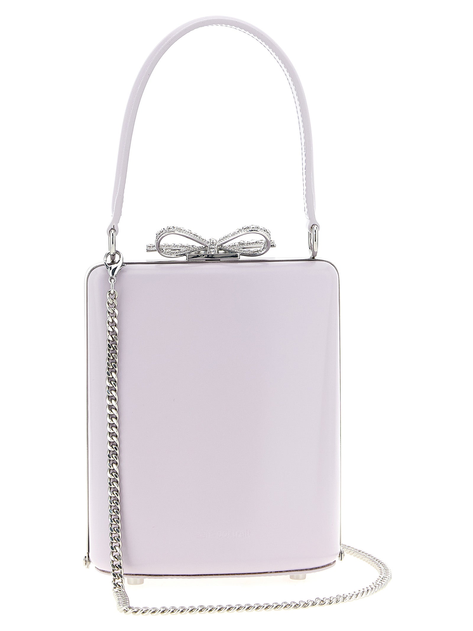 Self Portrait 'Lilac Leather Mini Bow' Handbag