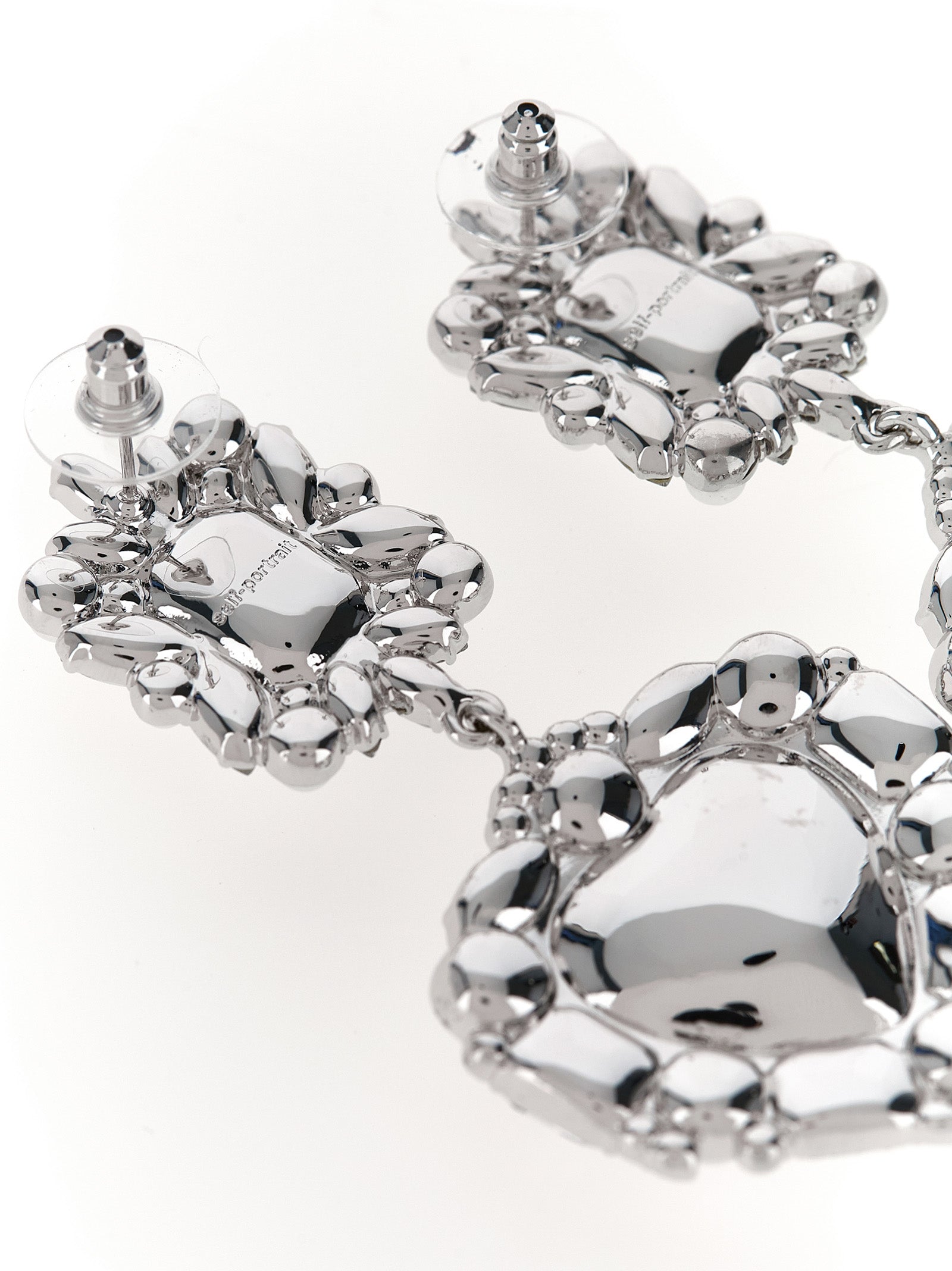 Self Portrait 'Crystal Pearl Tiered Heart' Earrings