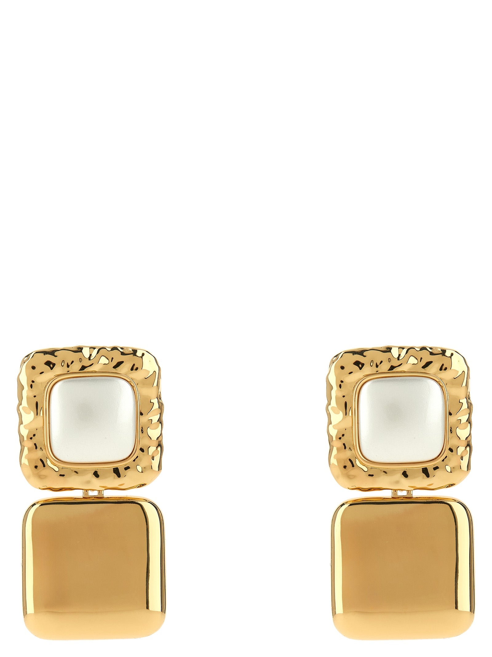 Self Portrait 'Mottled Gold Pearl Tiered' Earrings