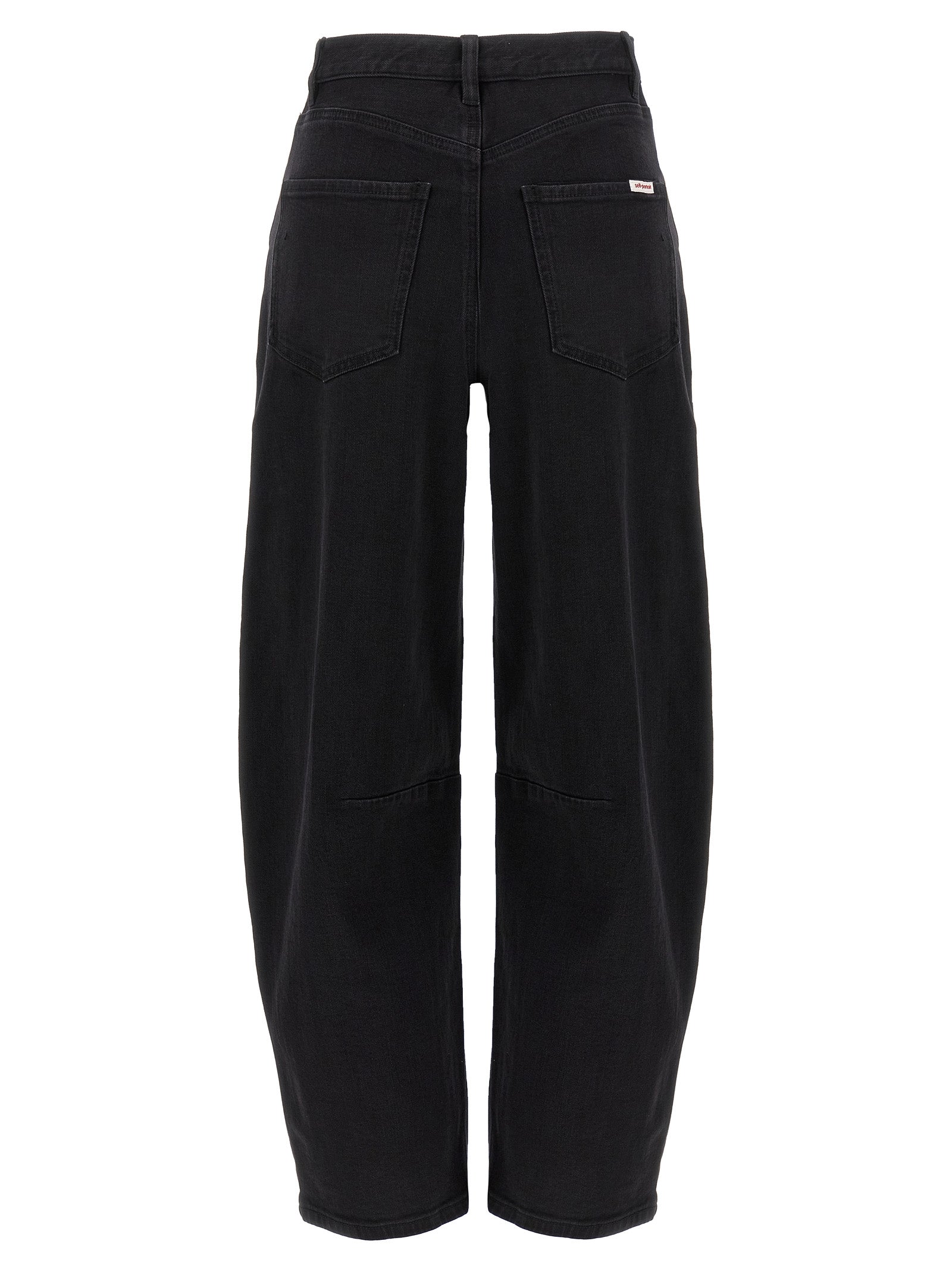 Self Portrait 'Black Barrel Leg' Jeans