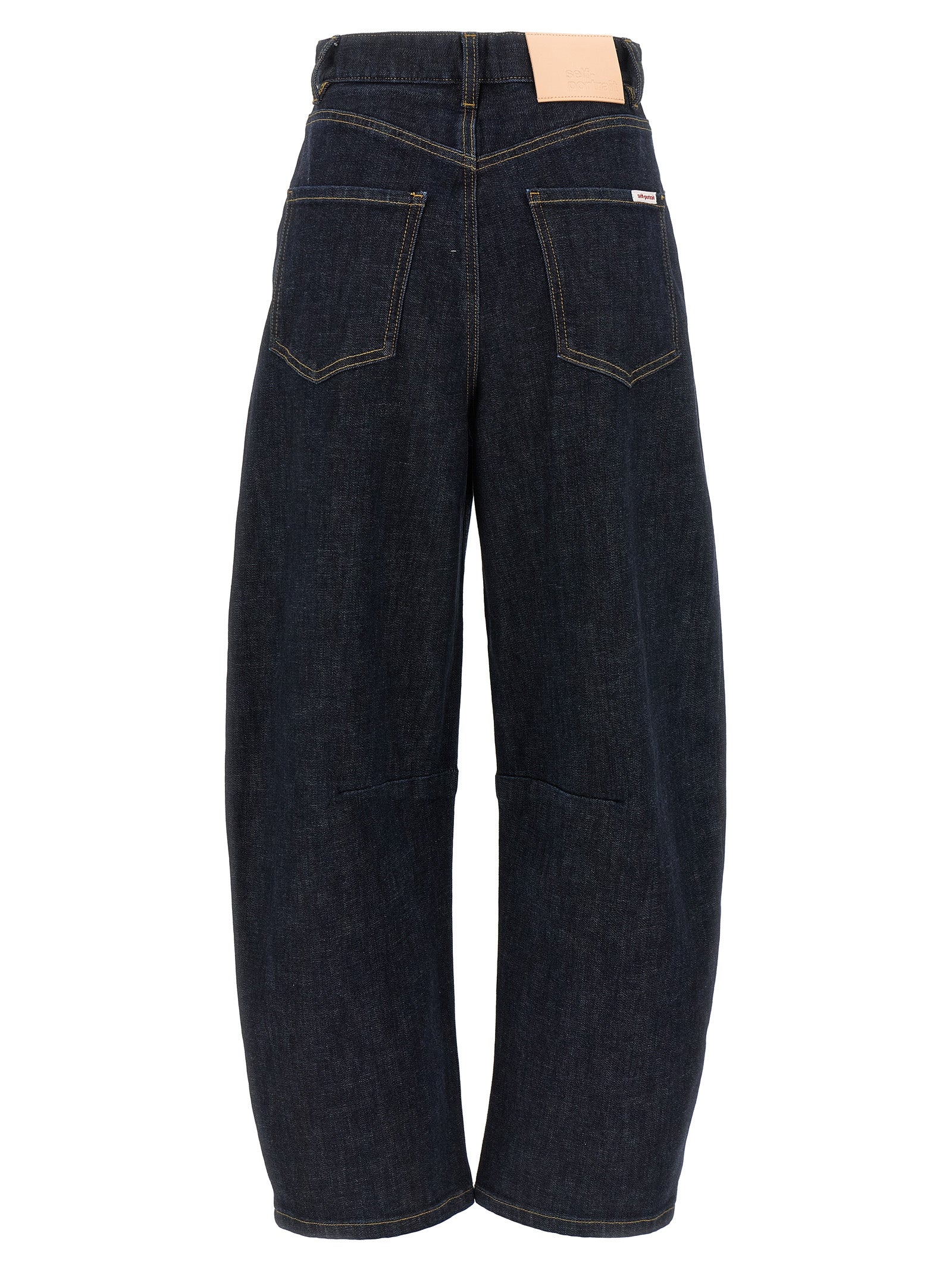 Self Portrait 'Indigo Barrel Leg' Jeans