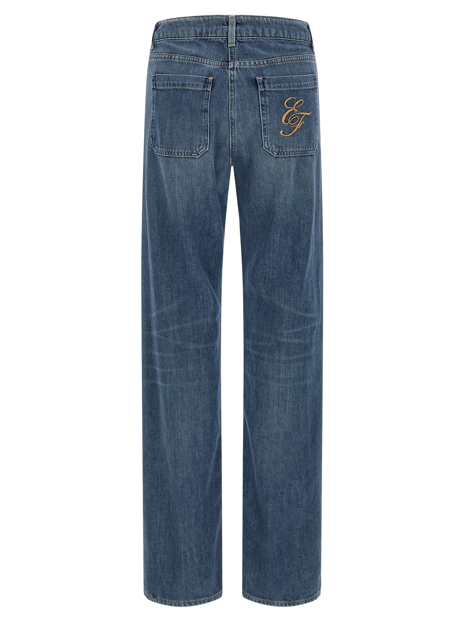 Elisabetta Franchi Logo Embroidery Jeans