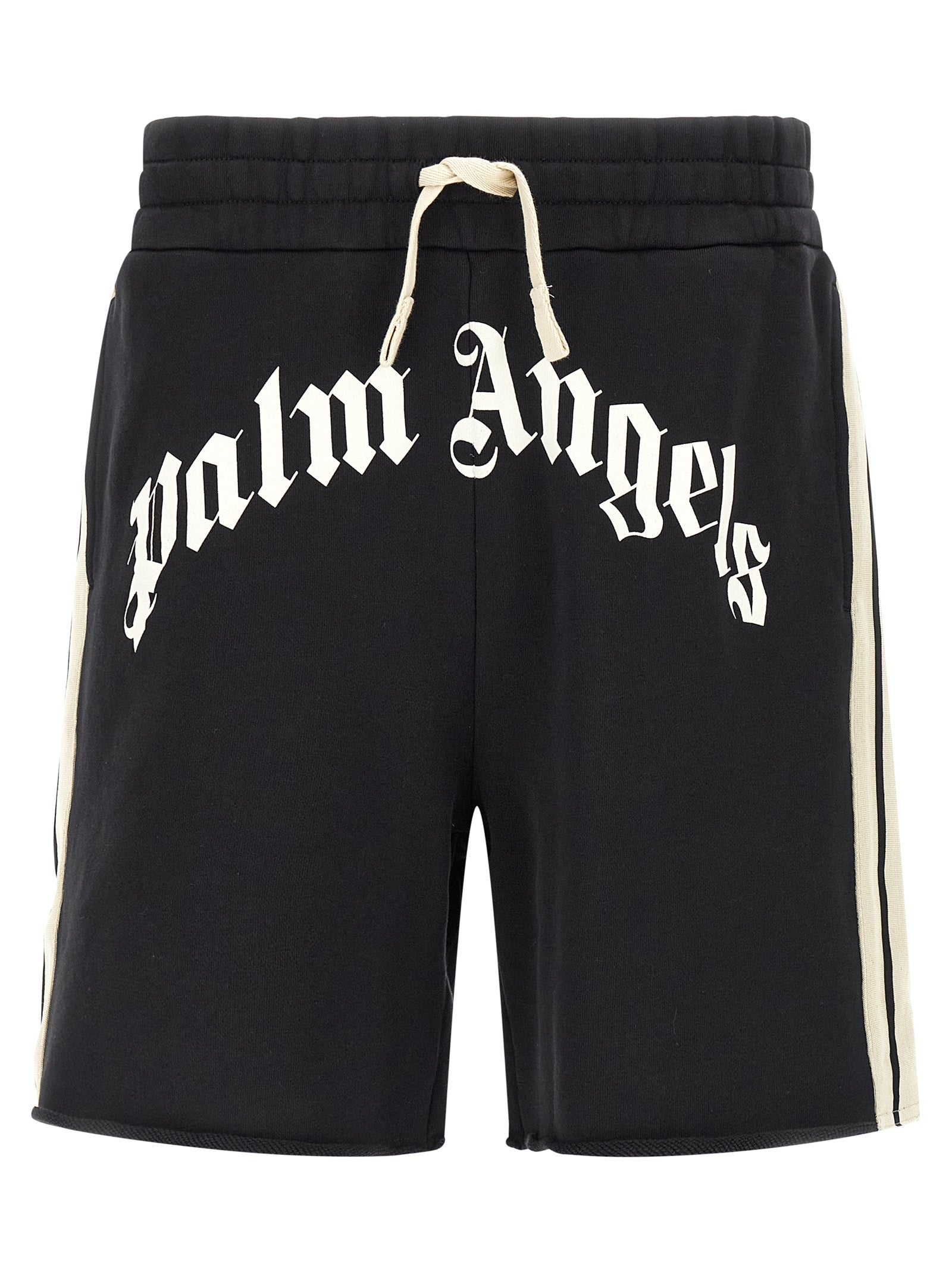 Palm Angels 'Curved Logo Track' Bermuda Shorts