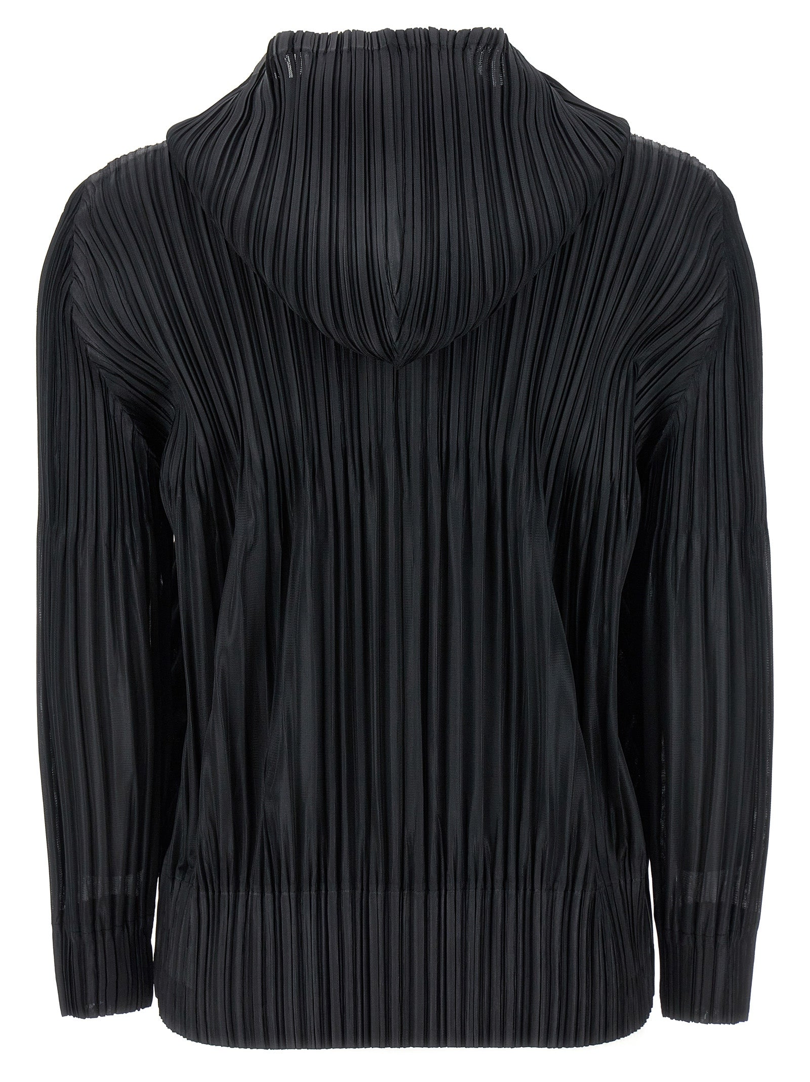 Pleats Please Issey Miyake 'Fluffy Basics' Hooded Blouse