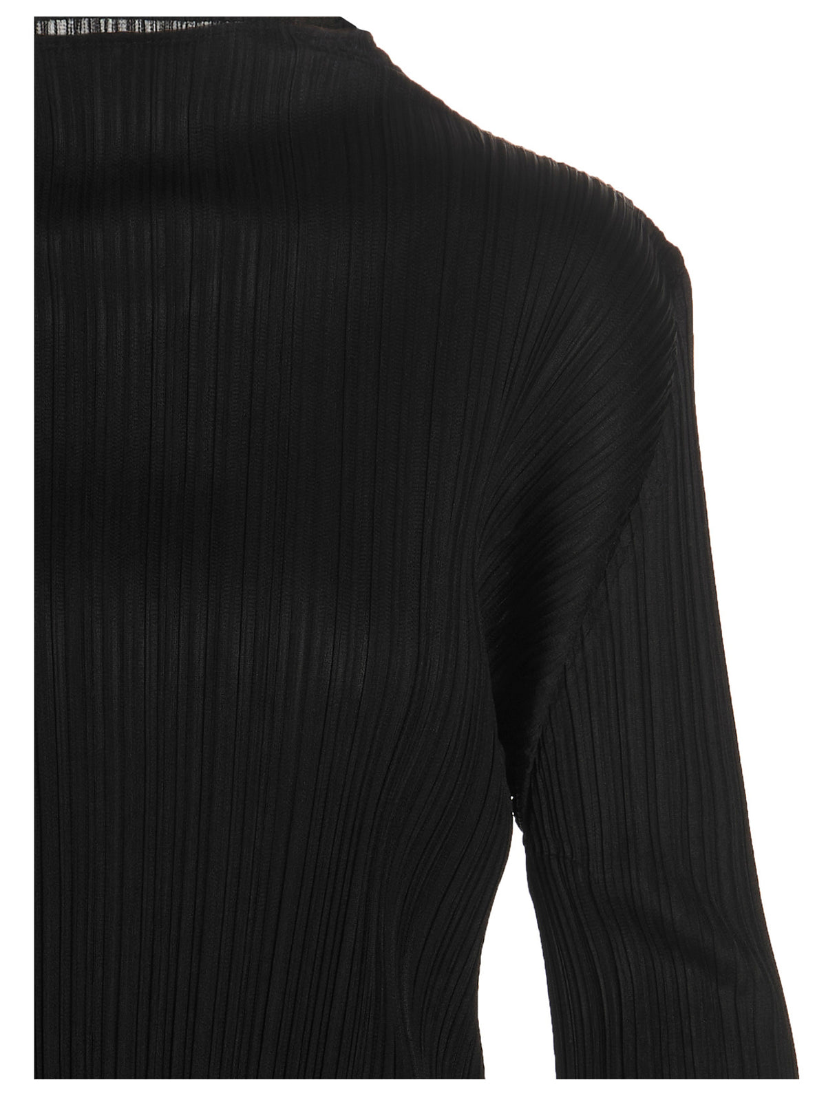 Pleats Please Issey Miyake 'Basics' Black Long Sleeve Top