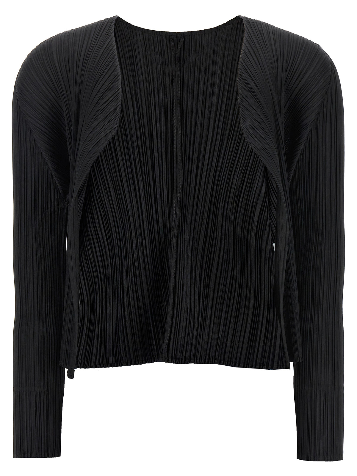 Pleats Please Issey Miyake Black 'Basics' Cardigan