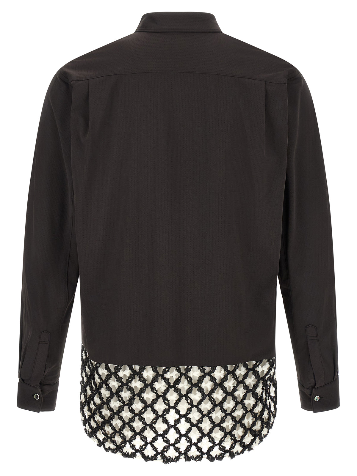 Comme Des Garçons Homme Plus Bicolor Mesh Insert Shirt