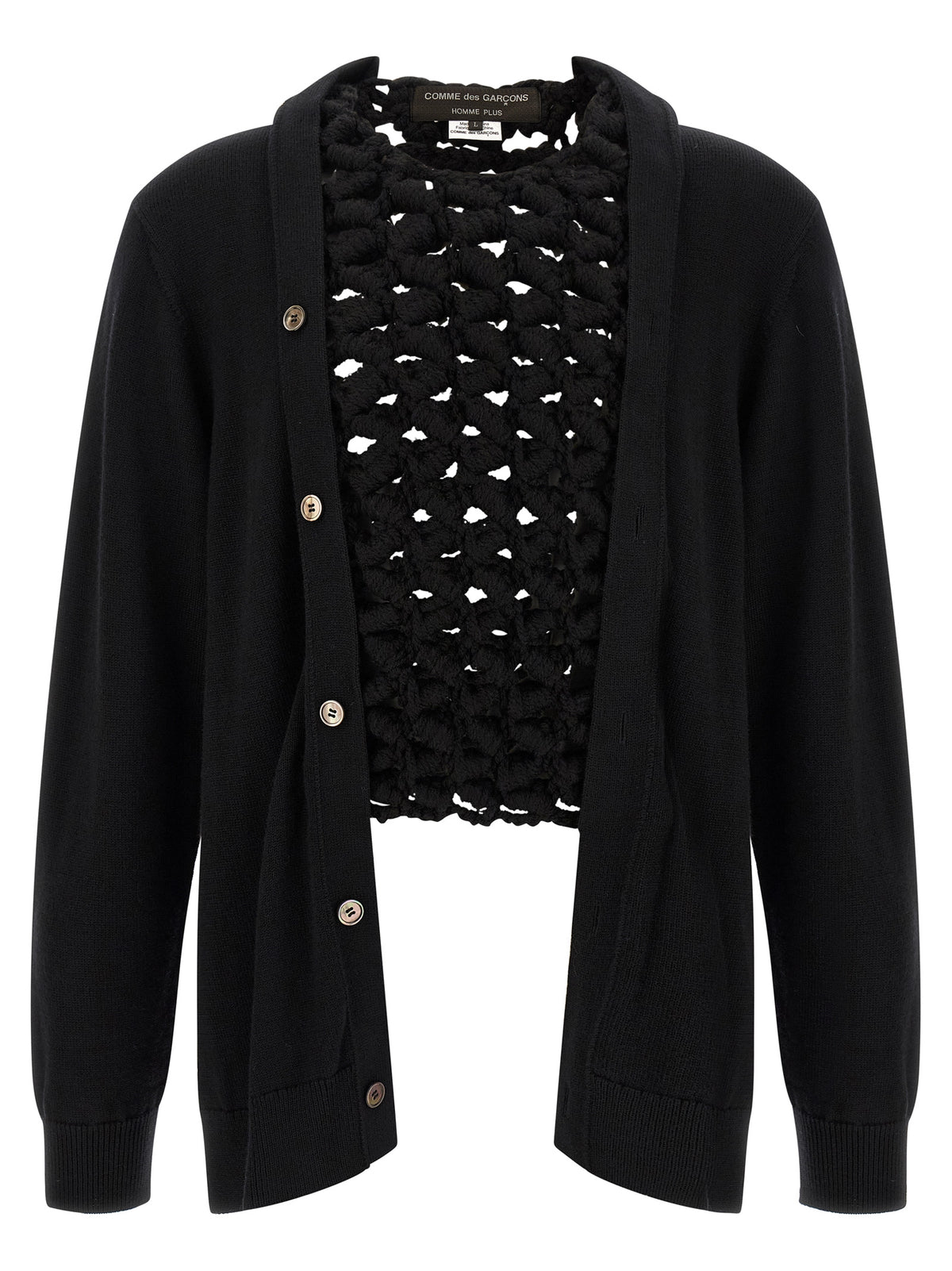 Comme Des Garçons Homme Plus Woven Insert Cardigan