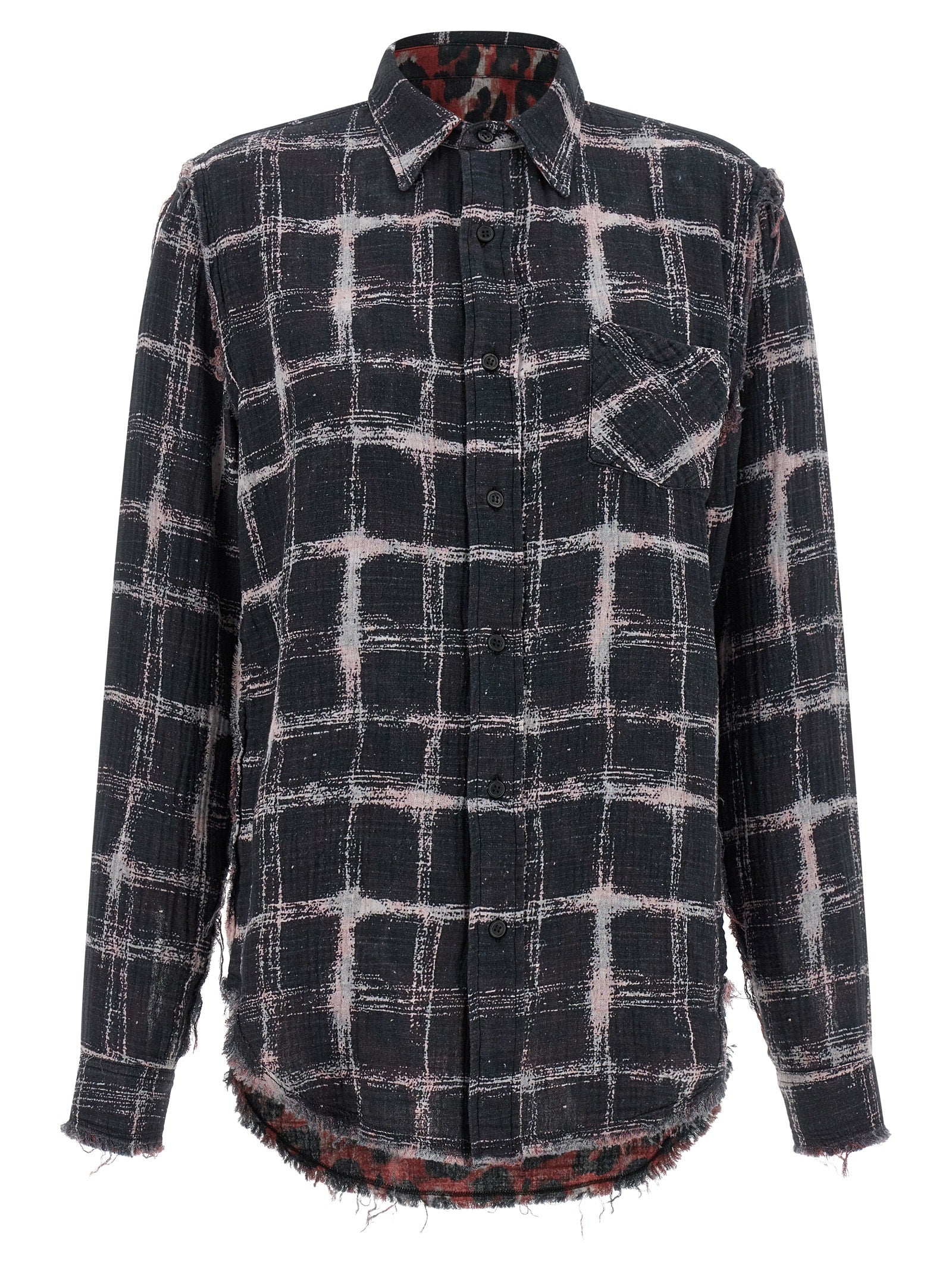 R13 Fringed Hem Reversible Shirt