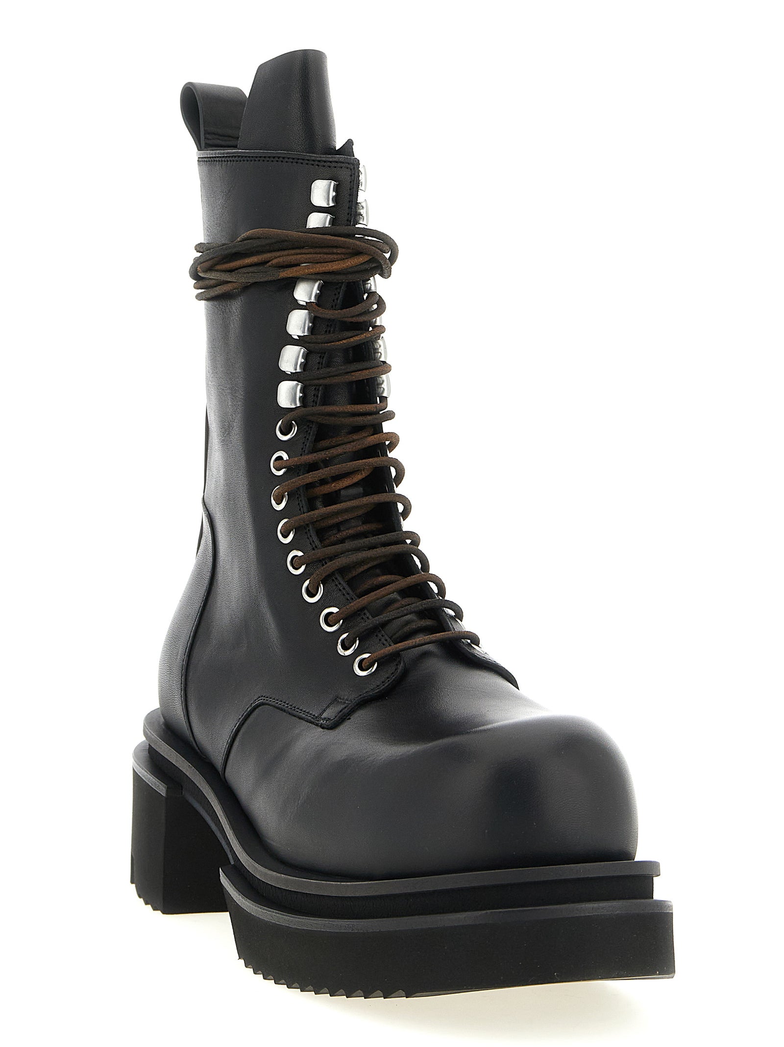 Rick Owens 'Lace Up Bogun' Combat Boots